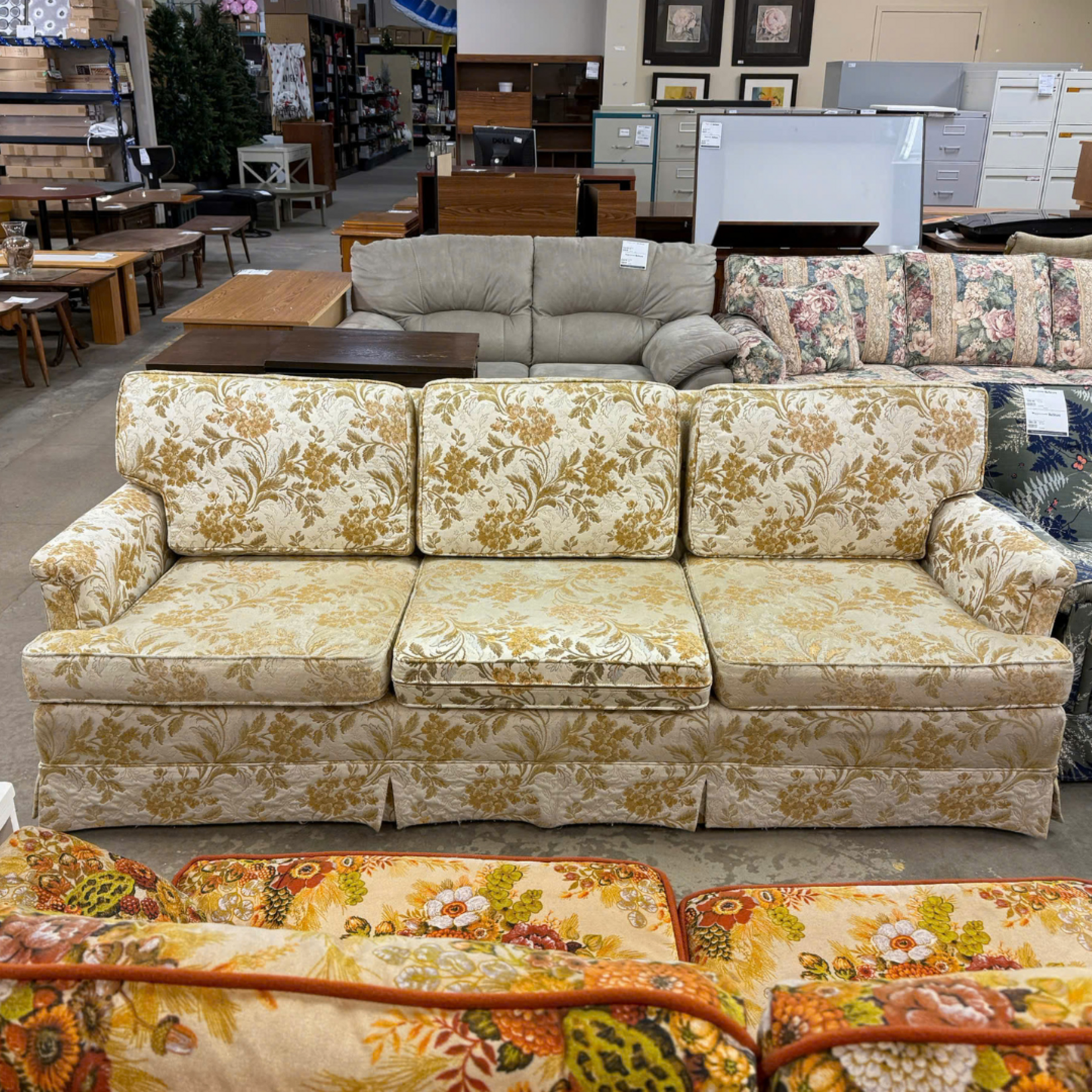 Golden Flower Couch