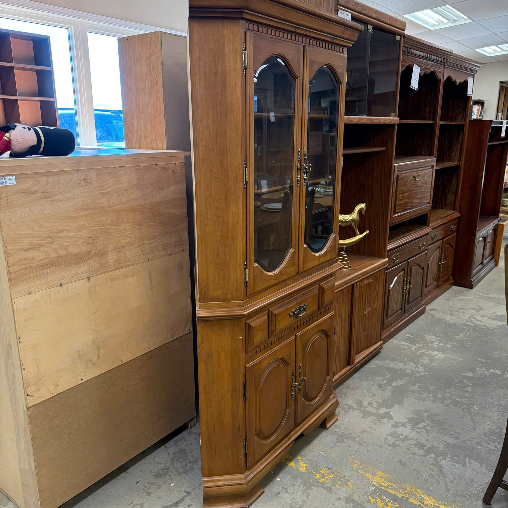 Wooden Corner Glass Cabinet