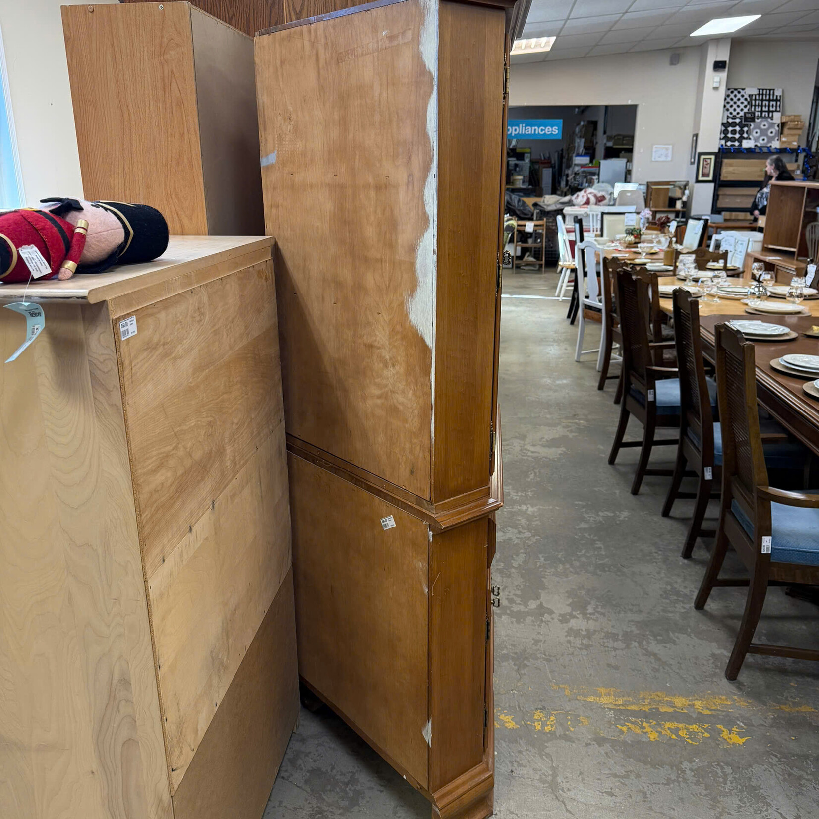 Wooden Corner Glass Cabinet