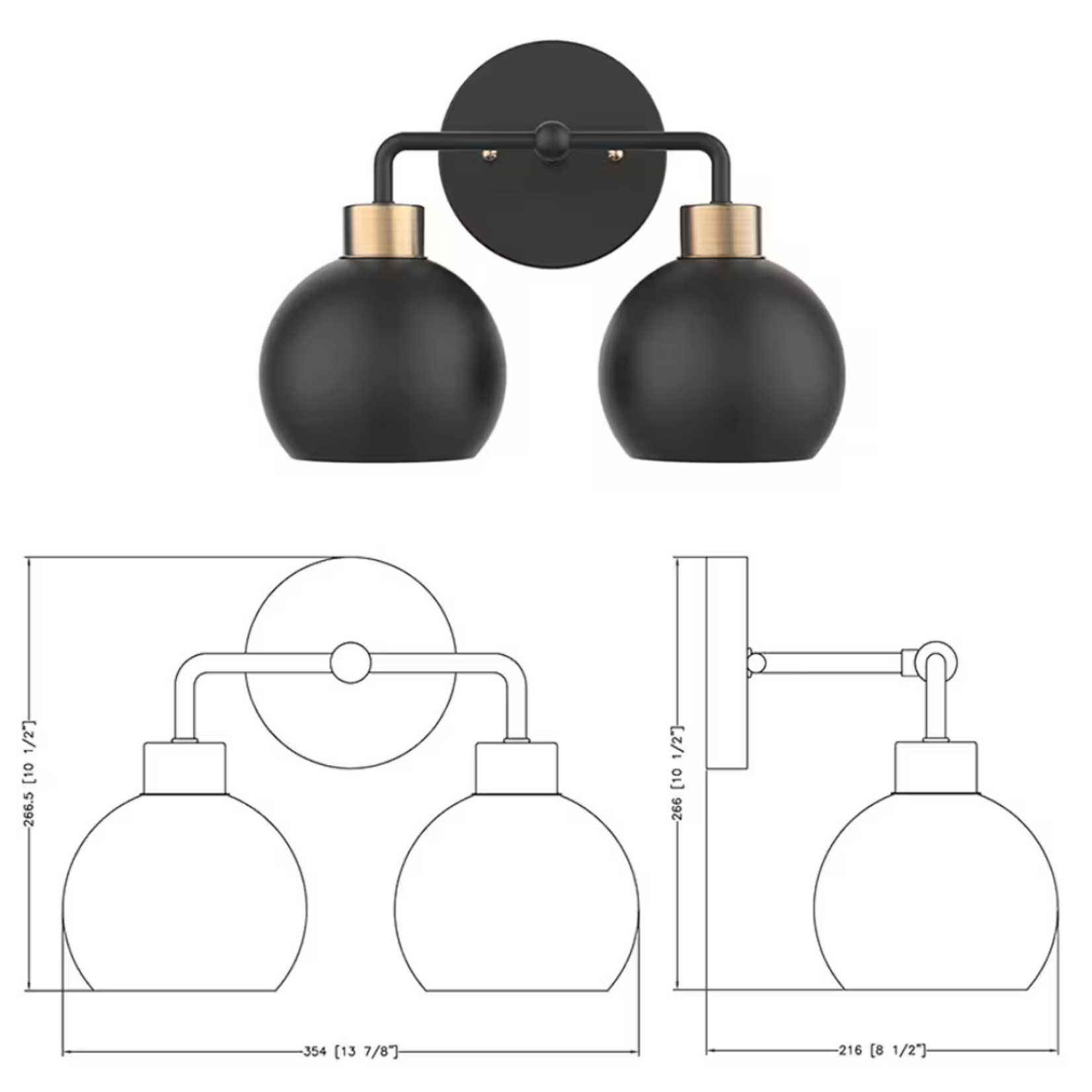 2 Light Bathroom Vanity Light