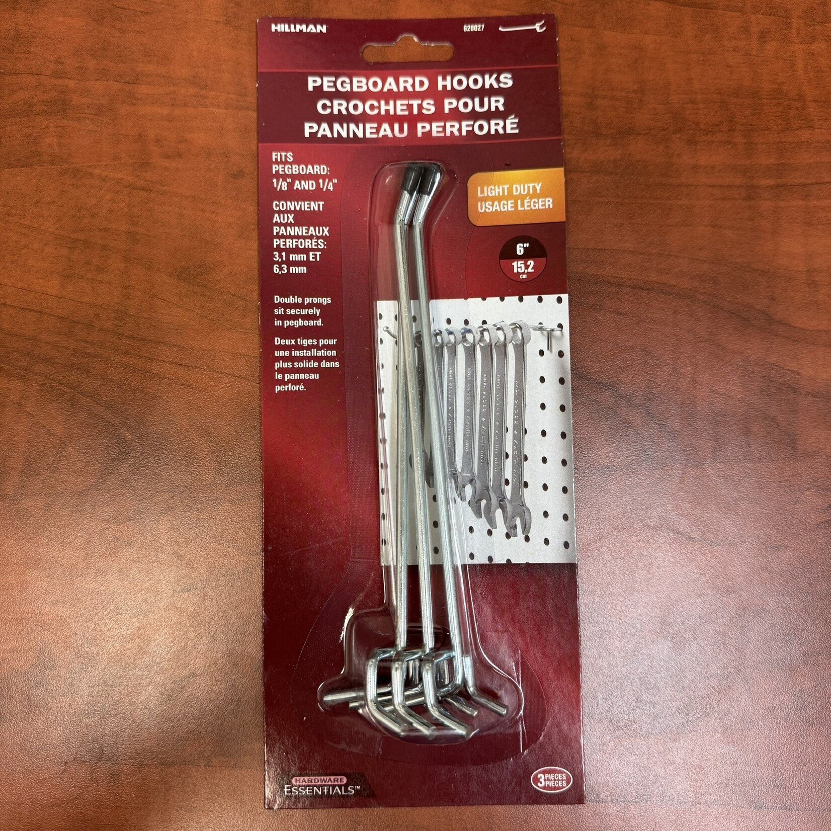 3 Pack Pegboard Hooks