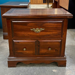 Dark Brown 2 Drawer Nightstand