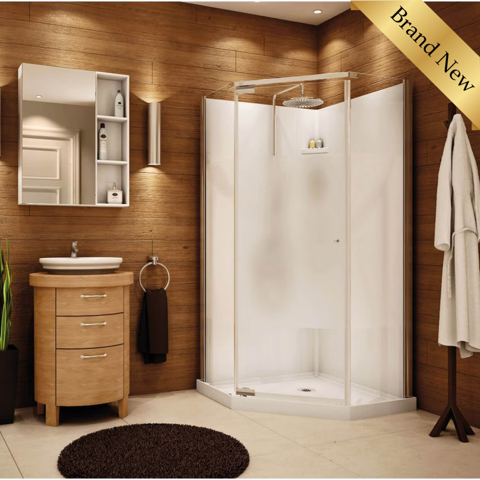 Shower Corner Kit 36L x 36W x 72H