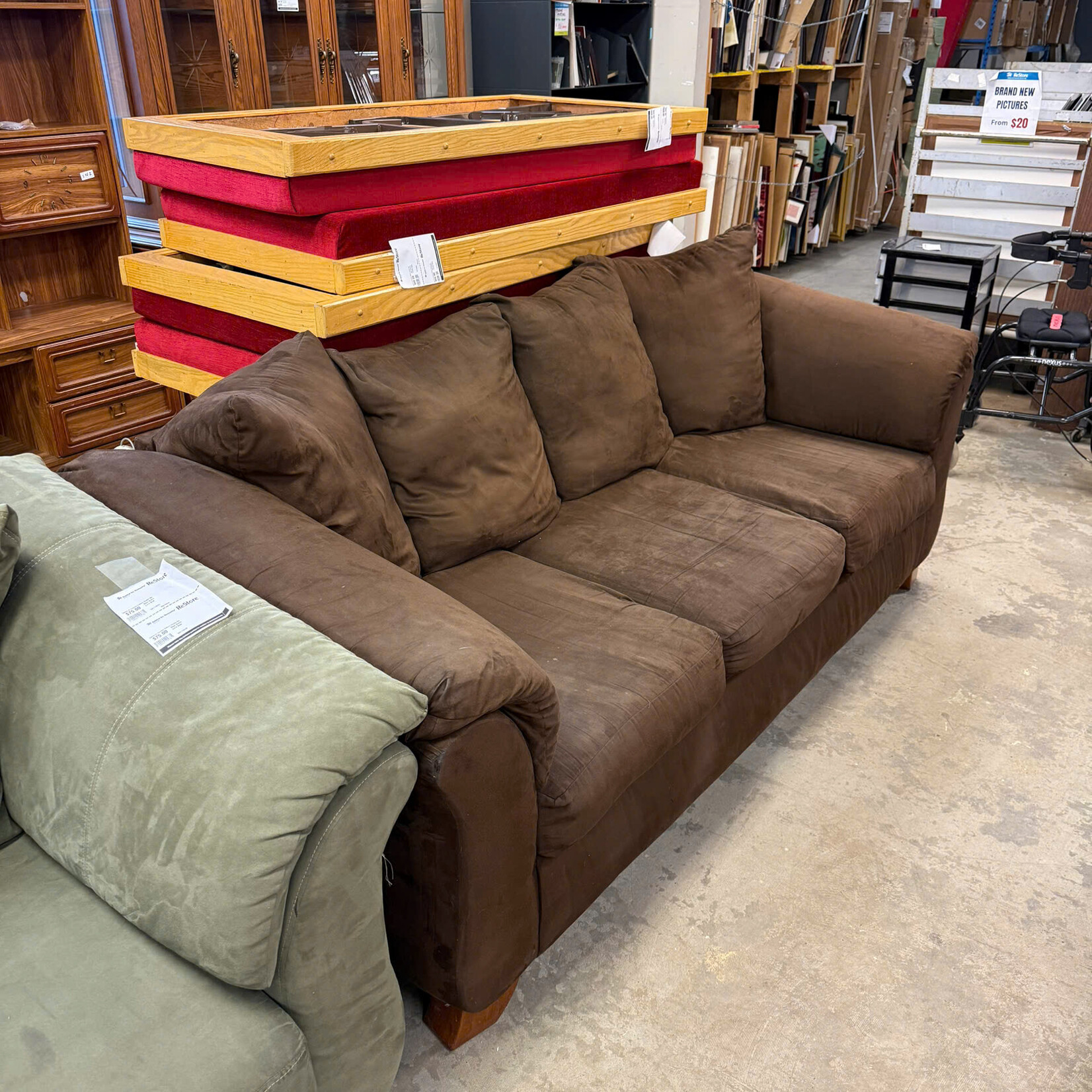 3 Seat Brown Couch