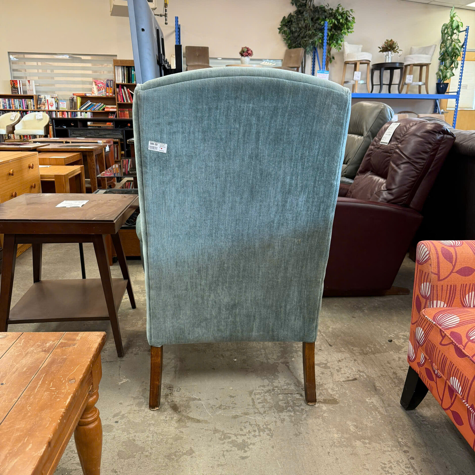 Light Blue Upholstered Chair