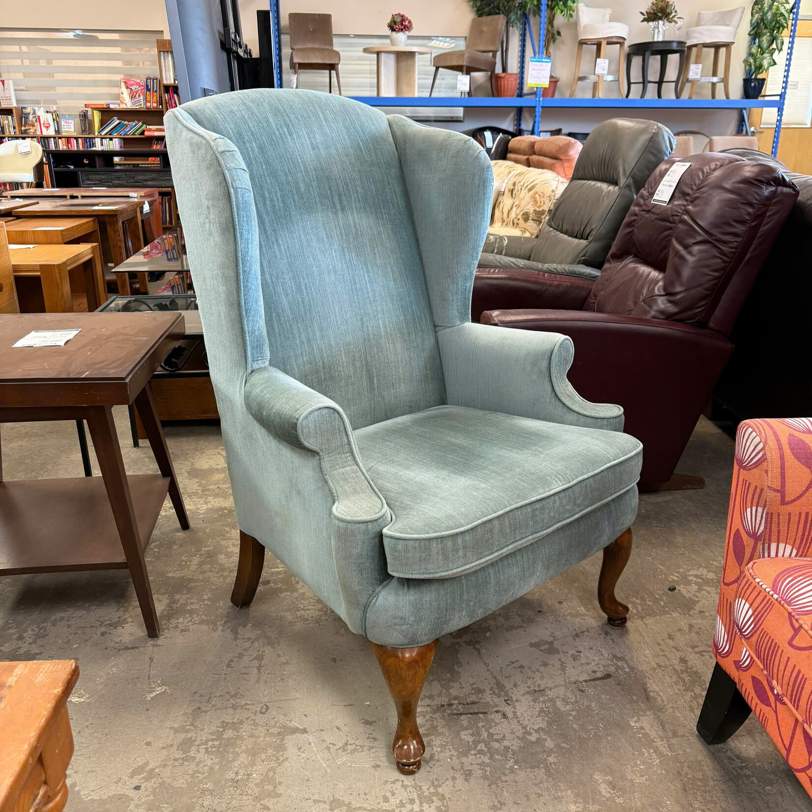 Light Blue Upholstered Chair