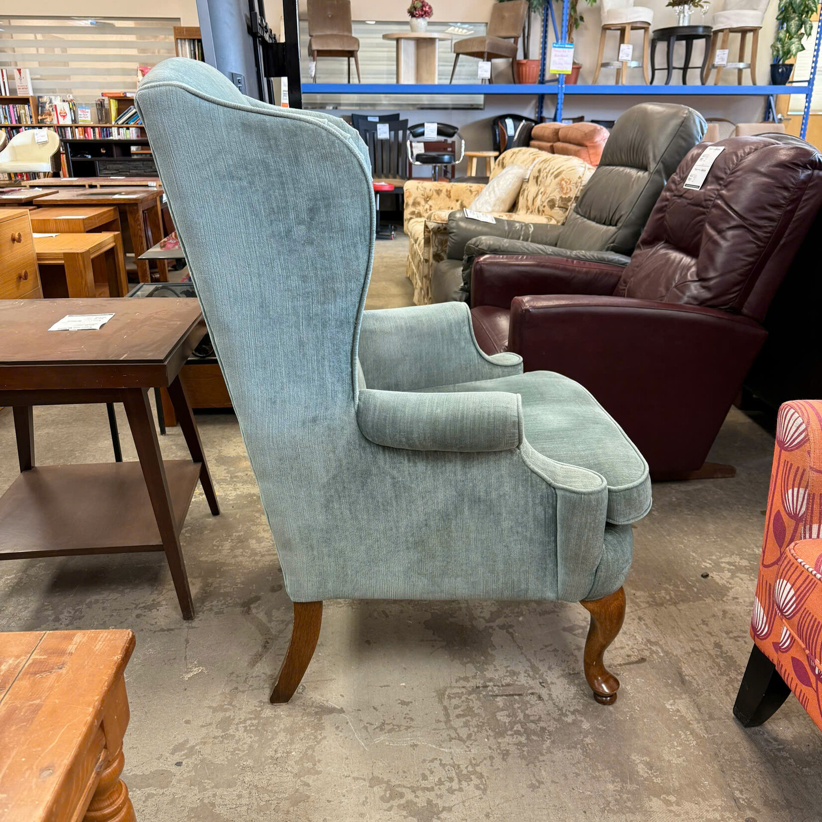 Light Blue Upholstered Chair