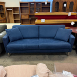 Blue sofa & 2 Toss Pillows