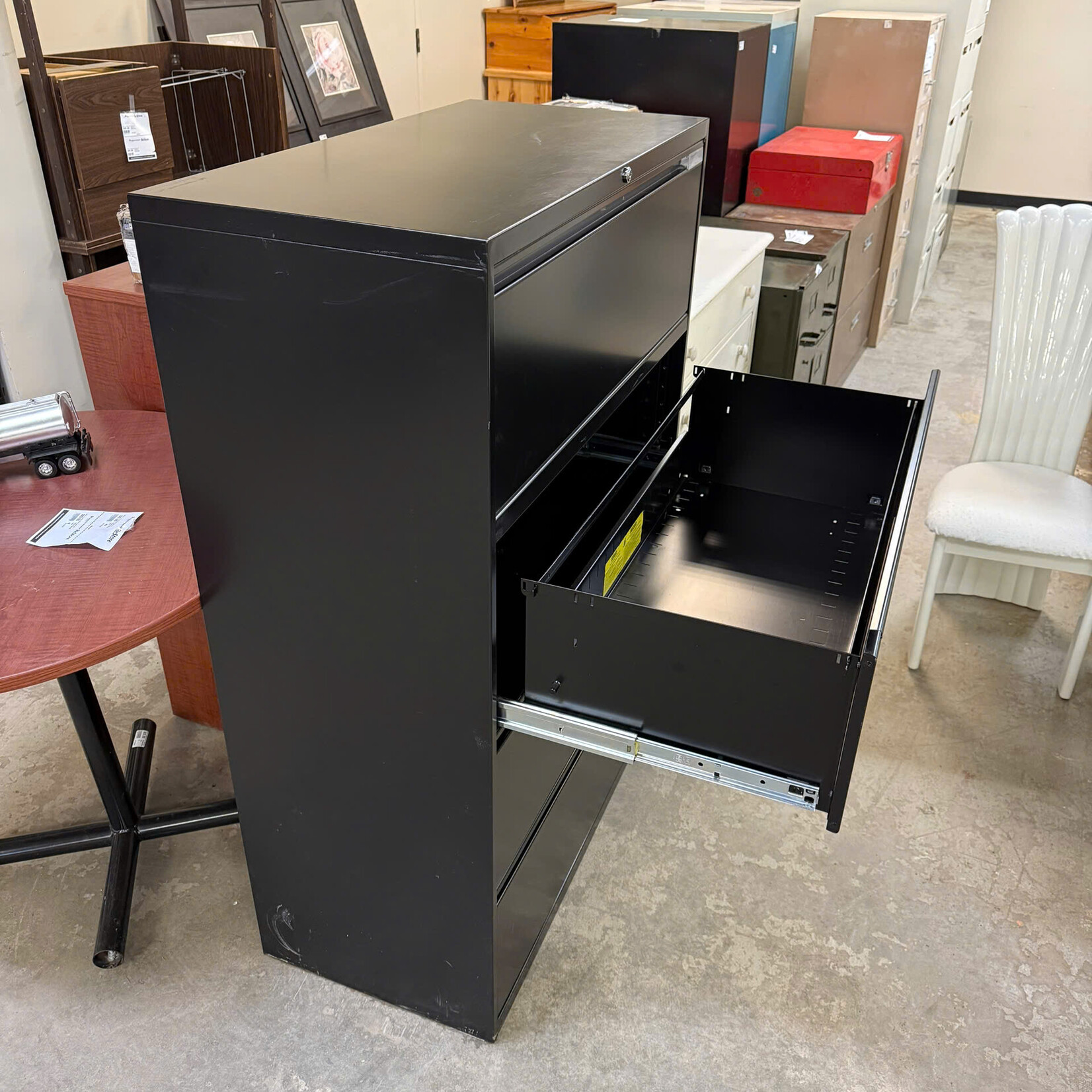 Black 4 Drawer Filing Cabinet