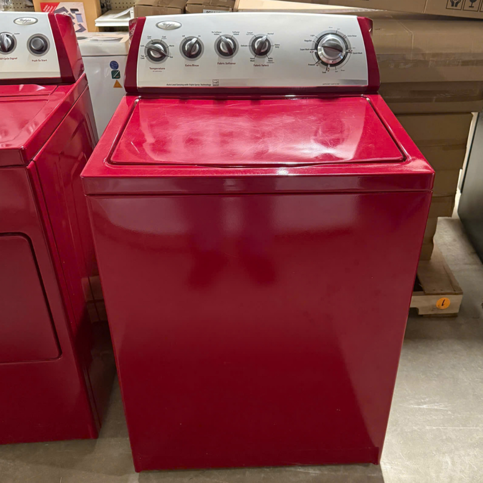 Red Whirlpool Washer