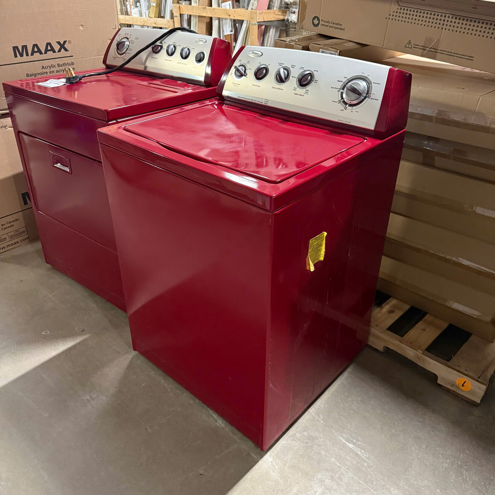 Red Whirlpool Washer