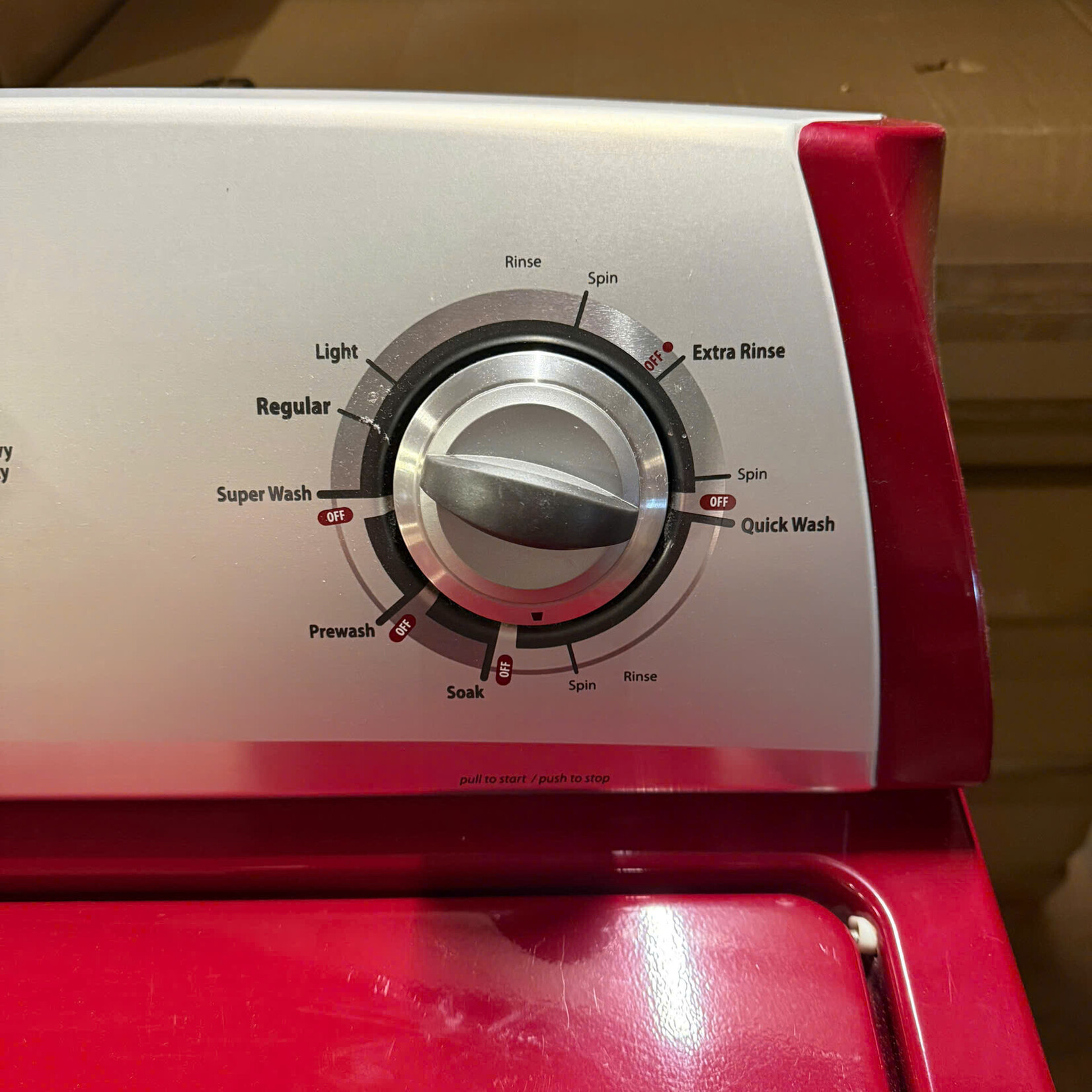 Red Whirlpool Washer