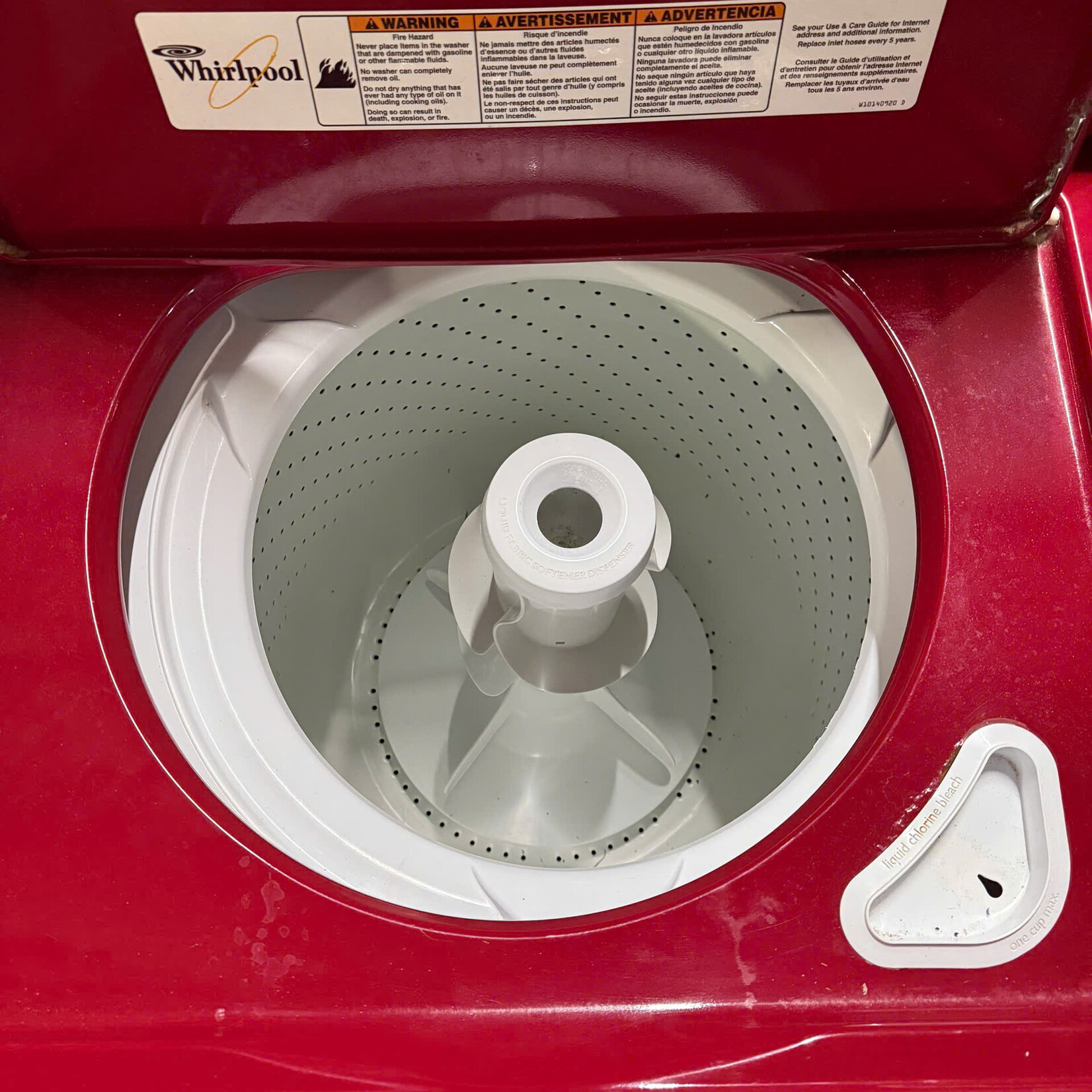 Red Whirlpool Washer