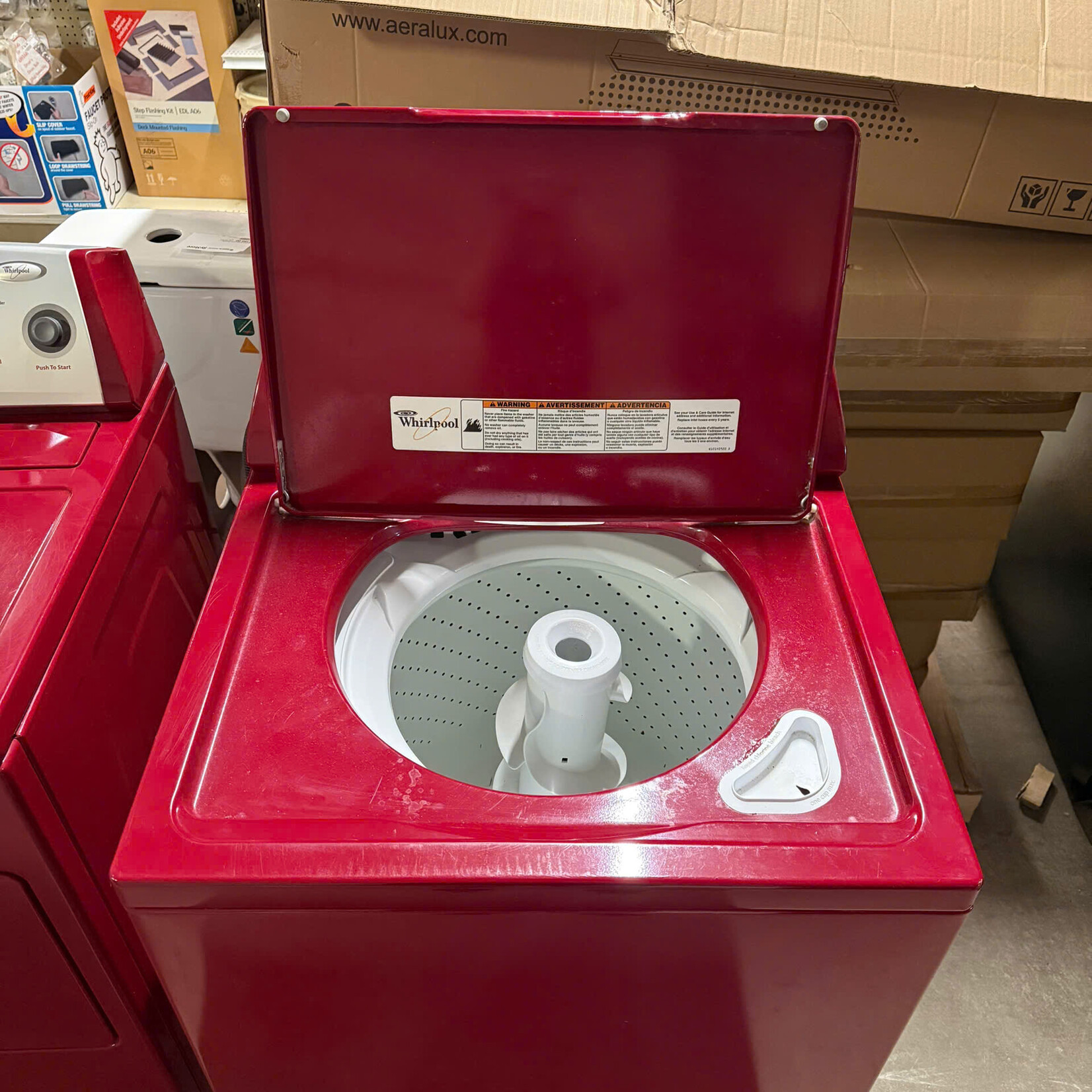 Red Whirlpool Washer