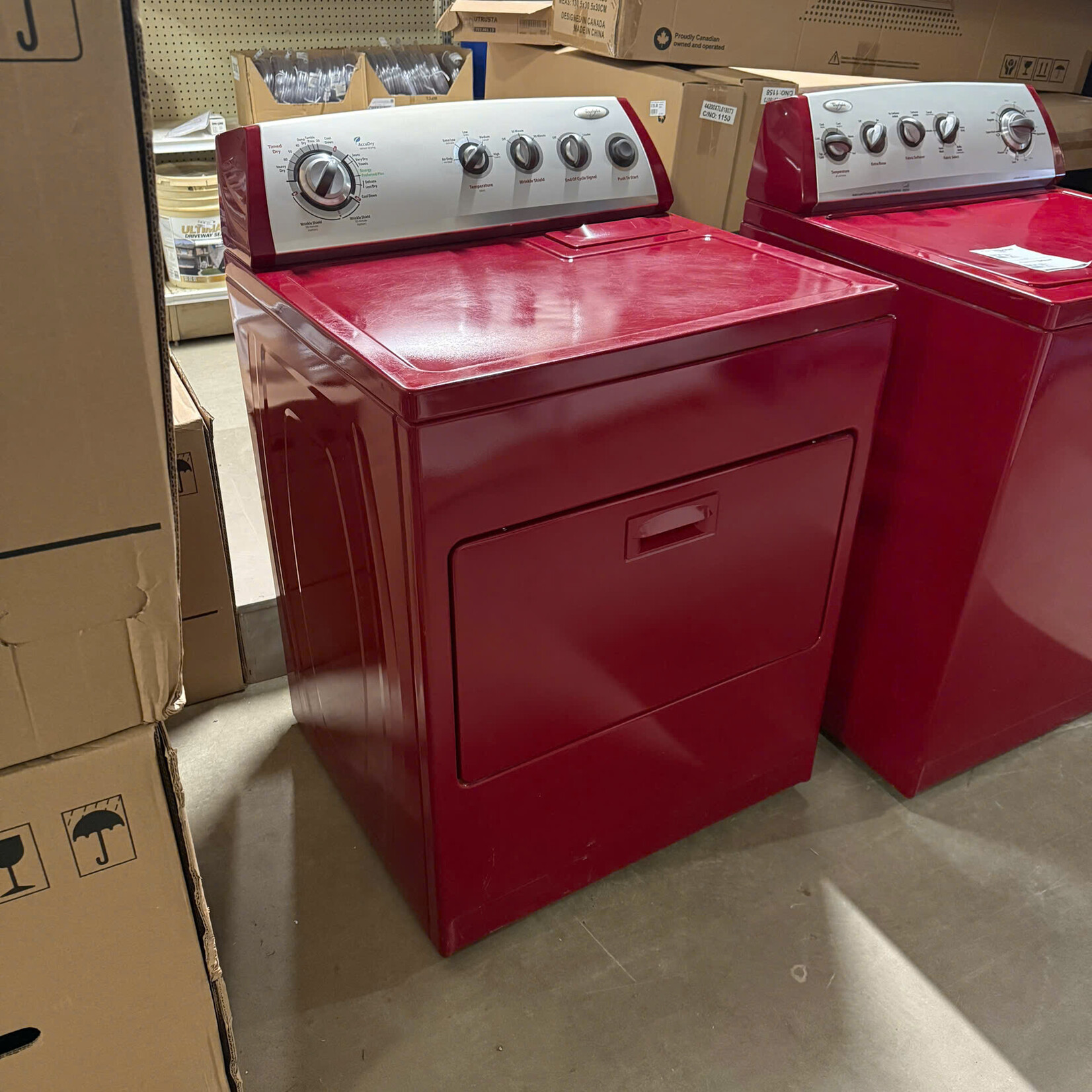 Red Whirlpool Dryer