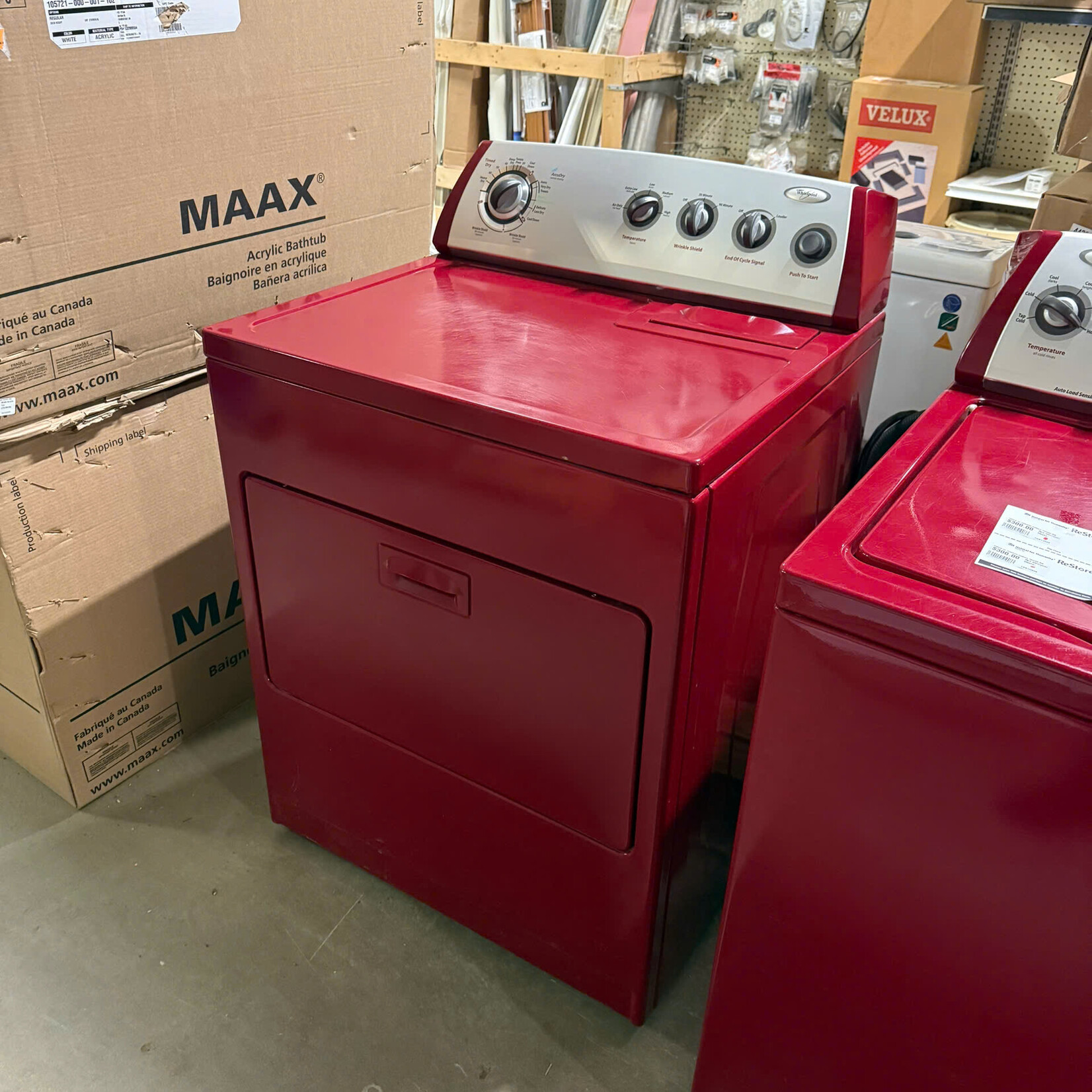 Red Whirlpool Dryer