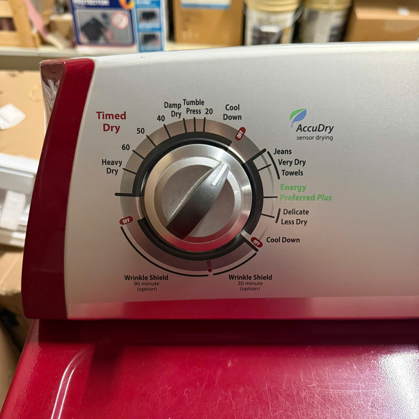 Red Whirlpool Dryer