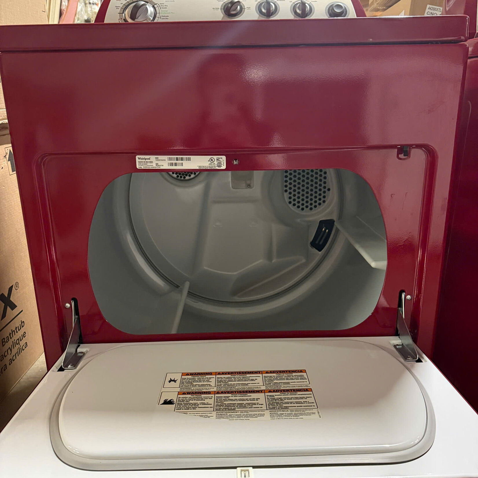 Red Whirlpool Dryer