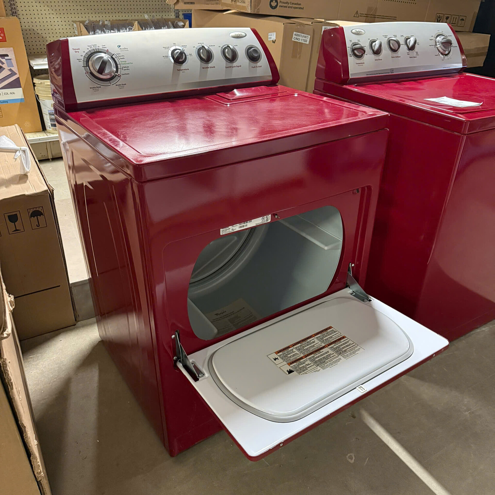 Red Whirlpool Dryer