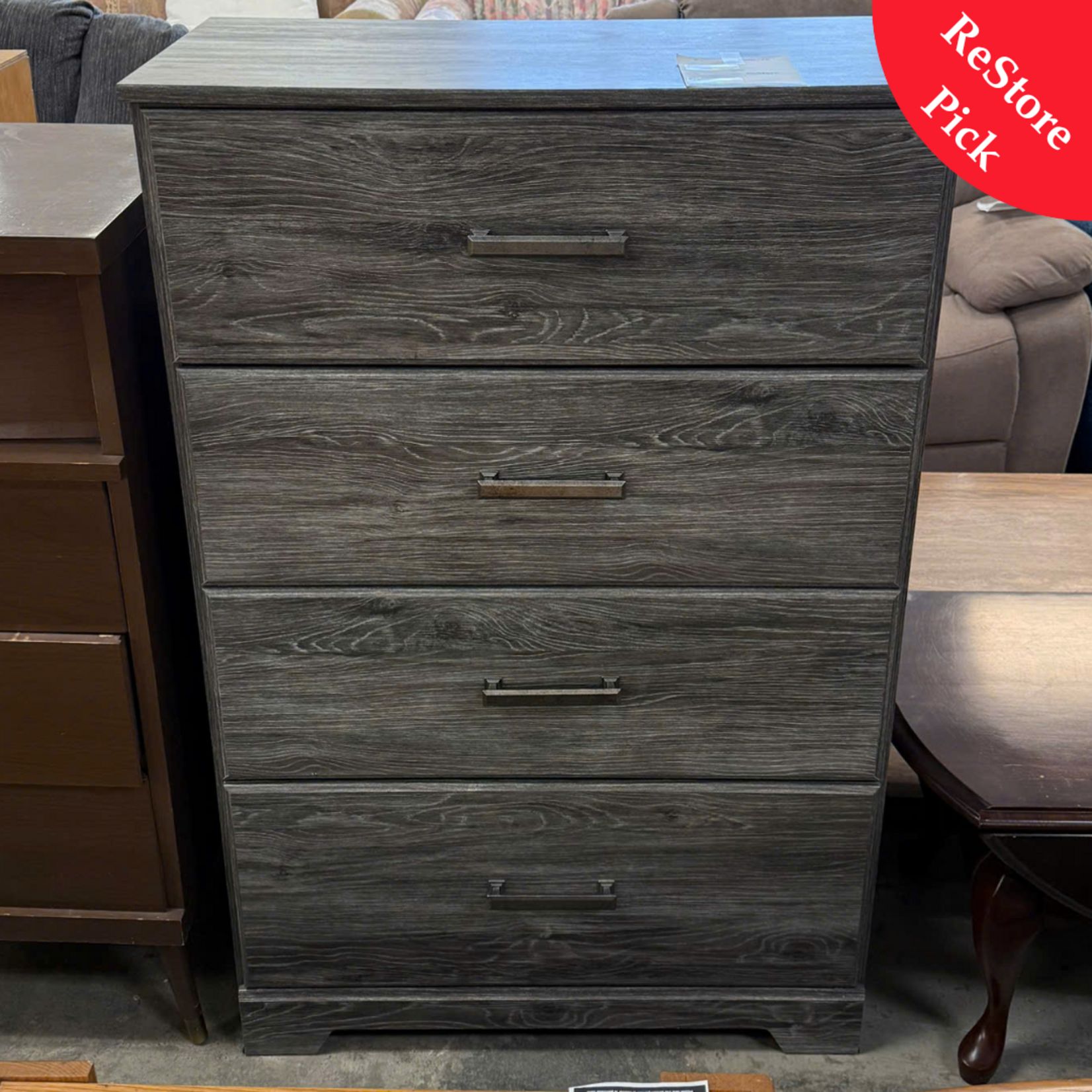 4 Drawer Grey Dresser