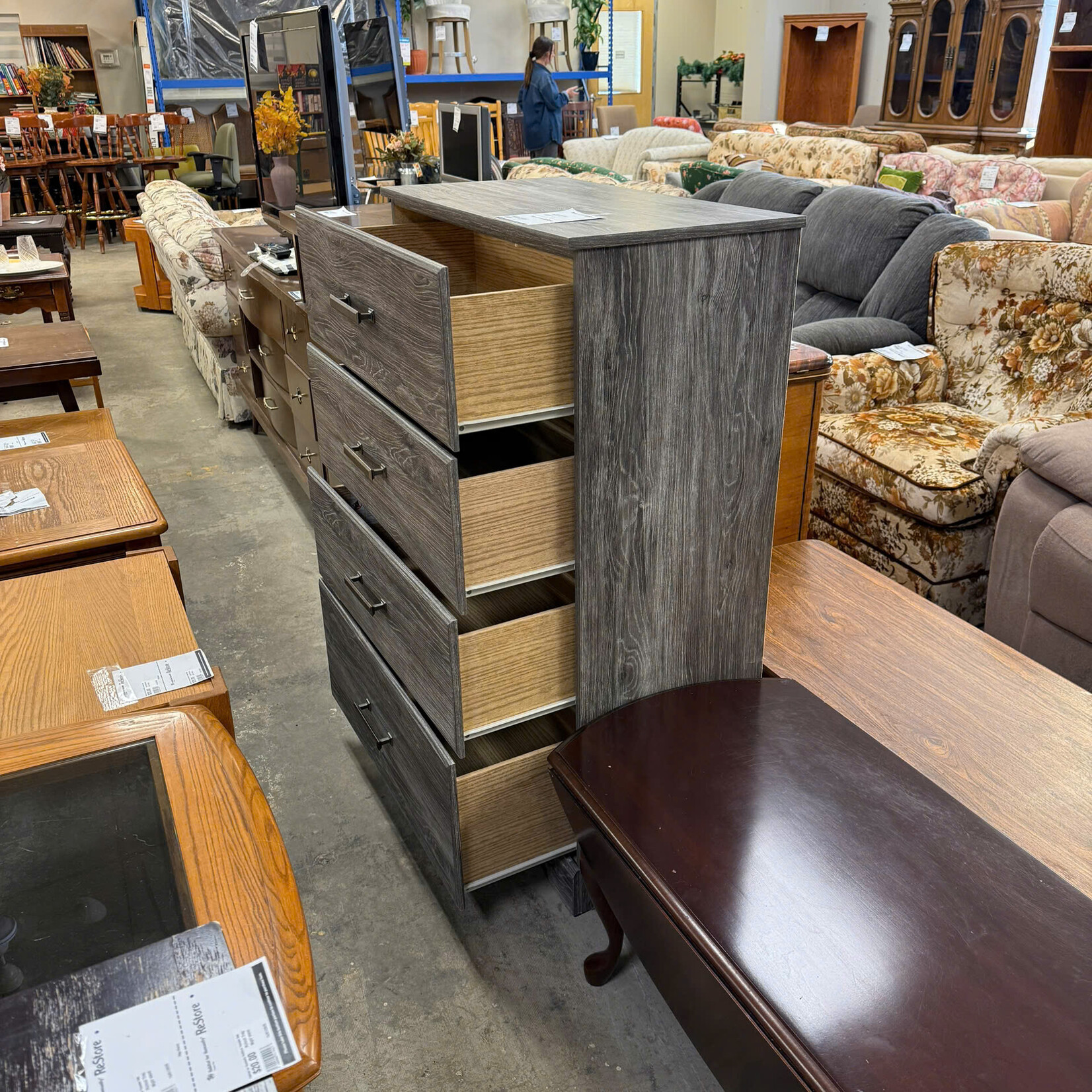 4 Drawer Grey Dresser