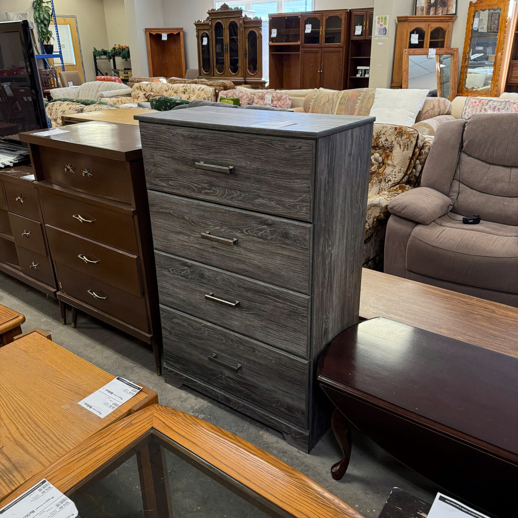 4 Drawer Grey Dresser