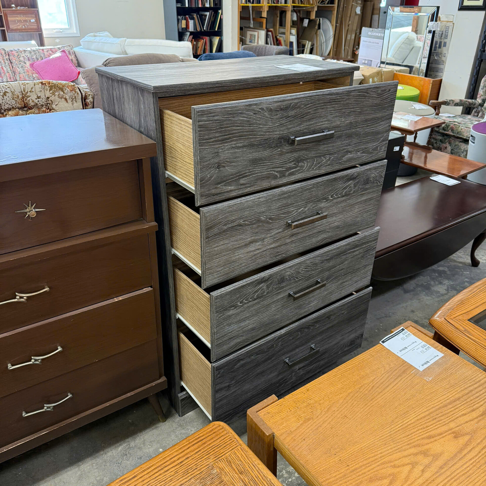 4 Drawer Grey Dresser