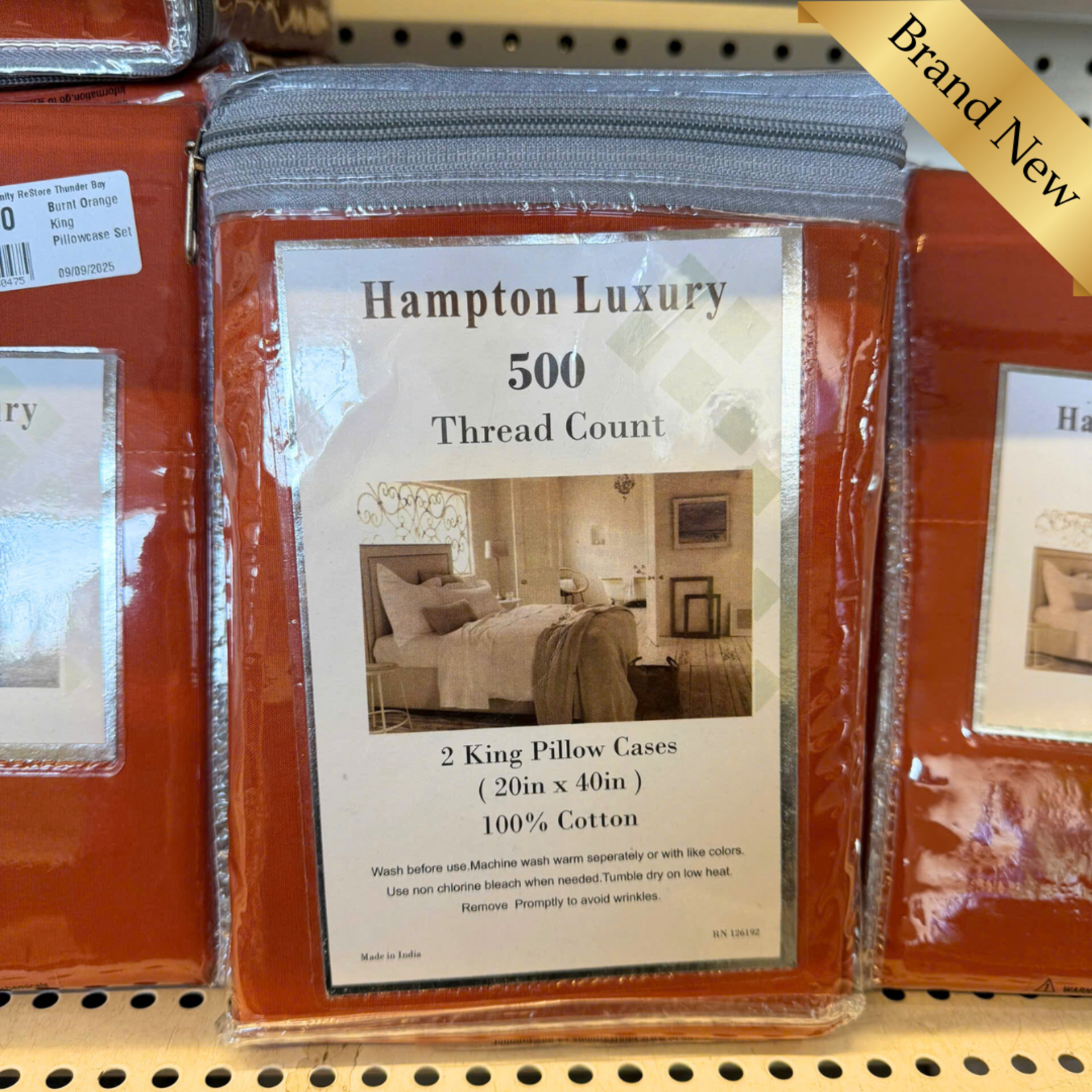 Burnt Orange King Pillowcase Set