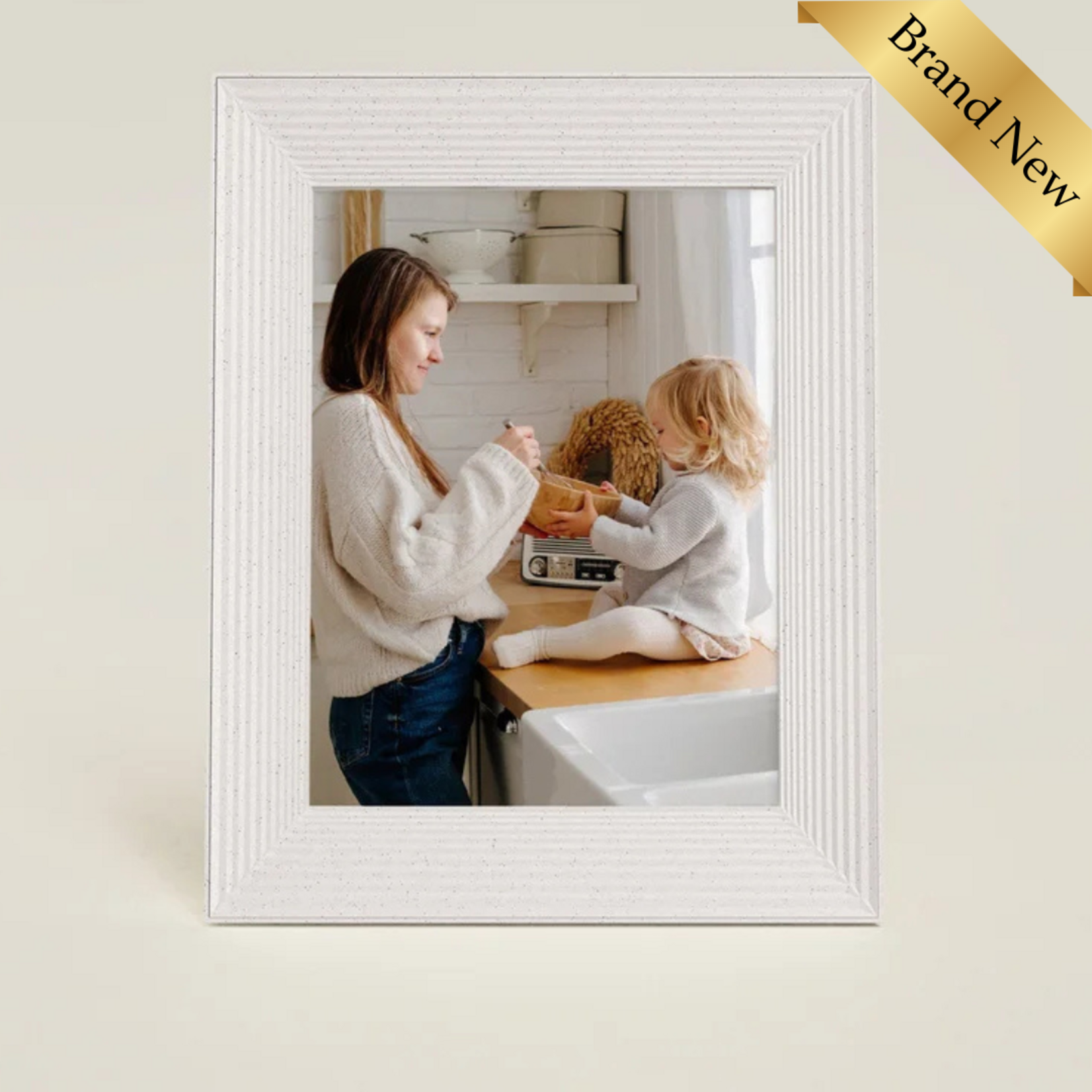 Aura Mason Digital Frame White