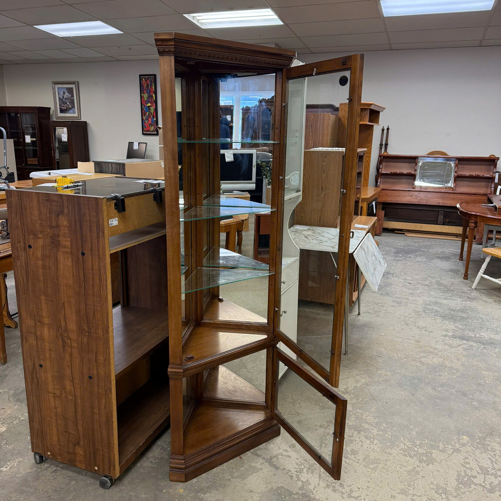 Glass Corner China Cabinet