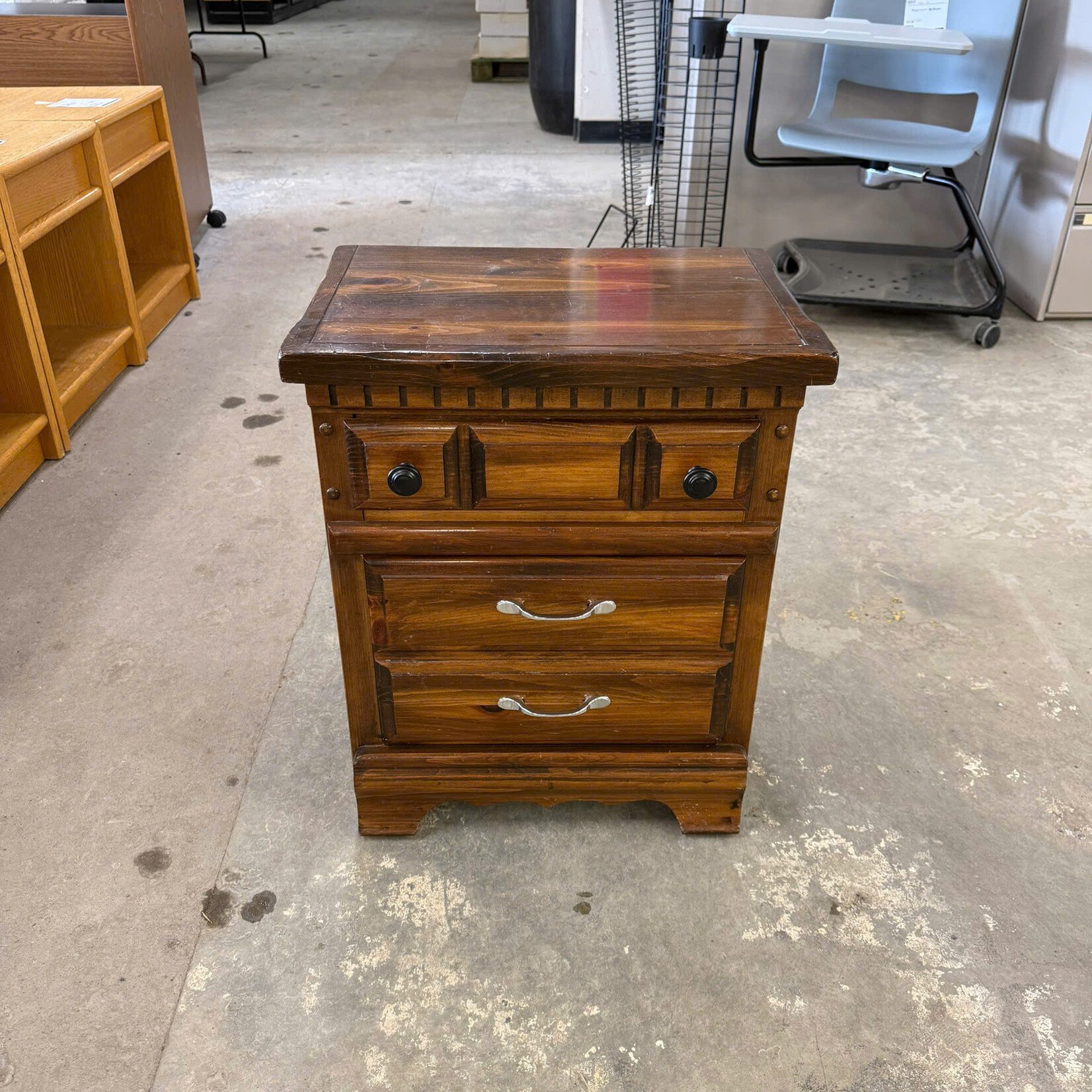 Brown 2 Drawer Nightstand