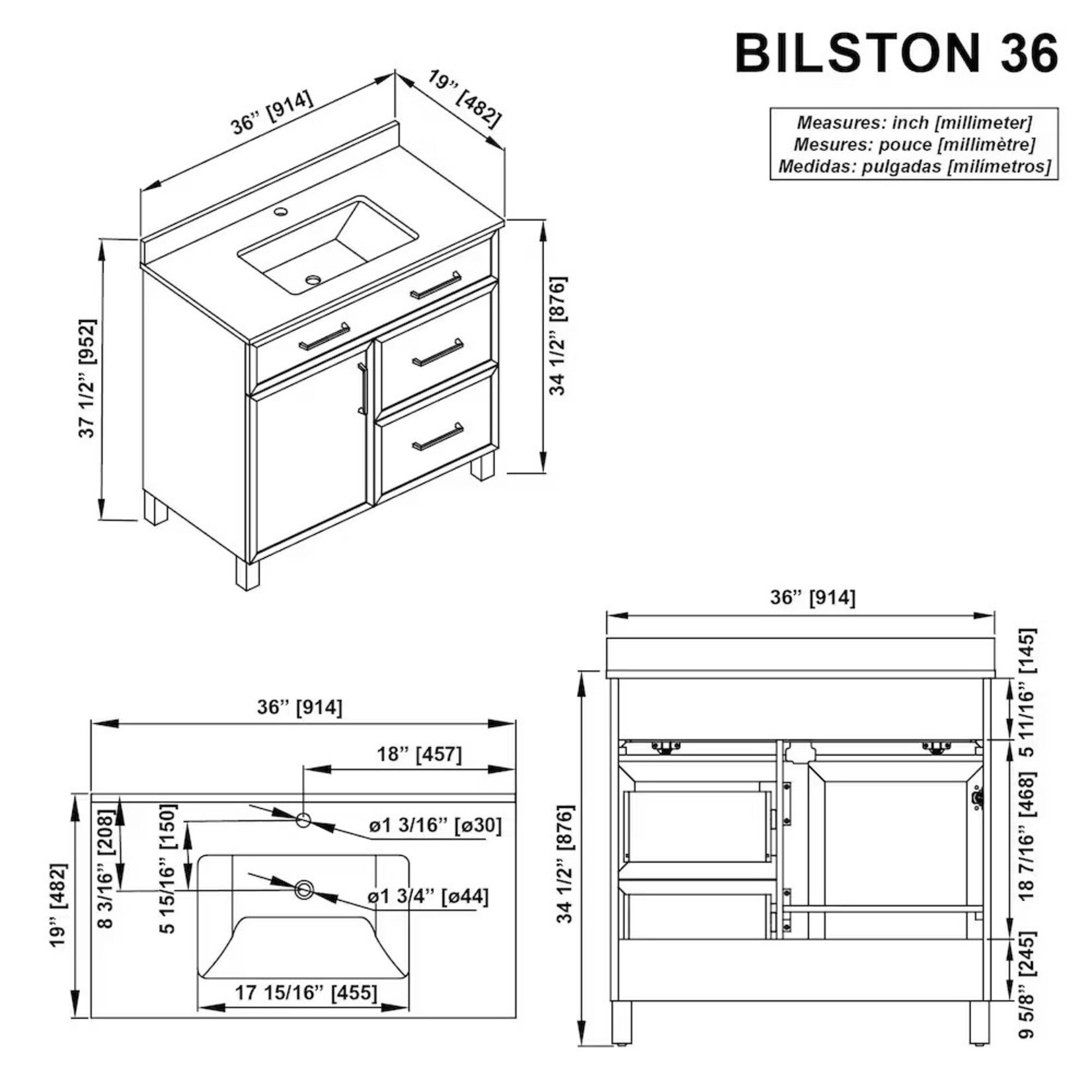 Bilston 36" Vanity