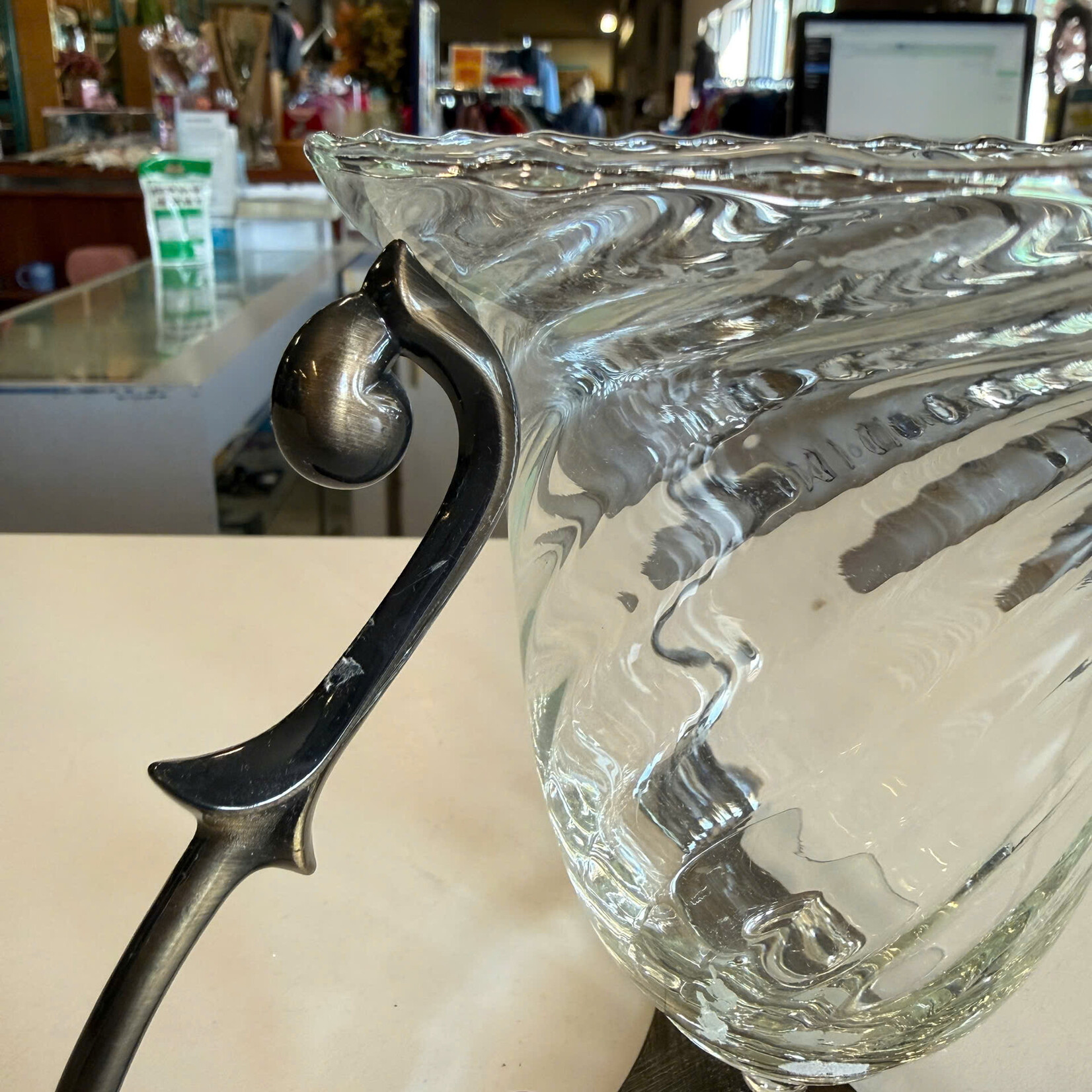 Large Glass Candleholder