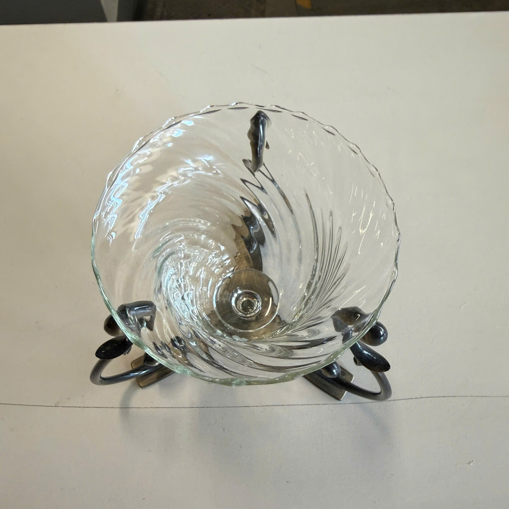 Large Glass Candleholder