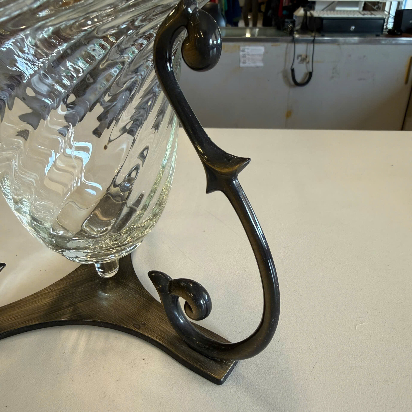 Large Glass Candleholder