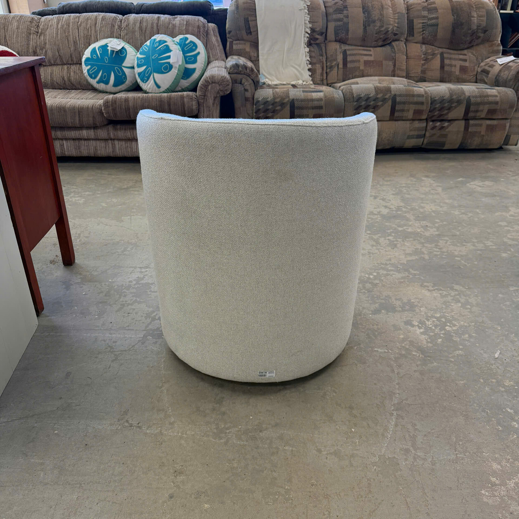 Upholstered Rolling Chair