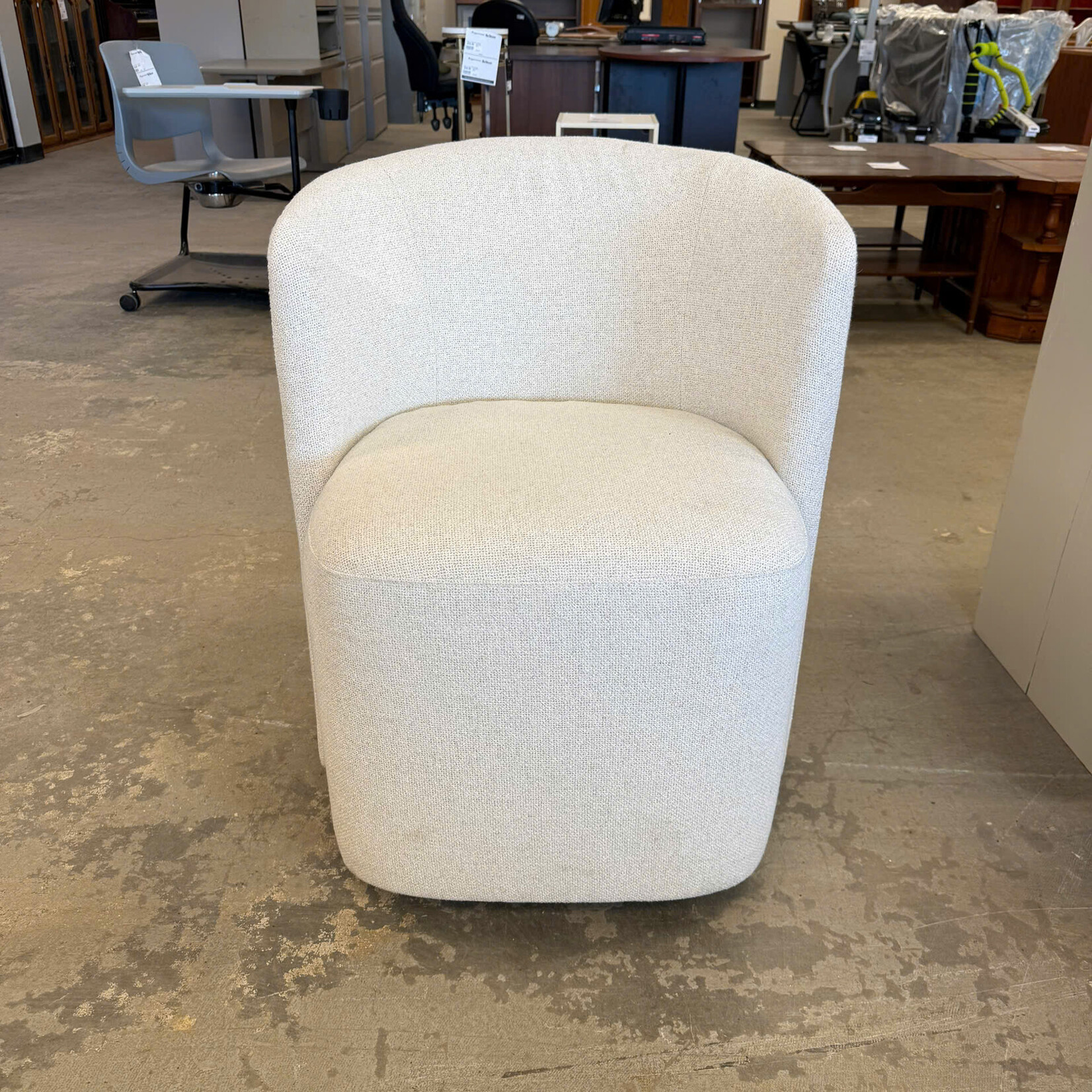 Upholstered Rolling Chair