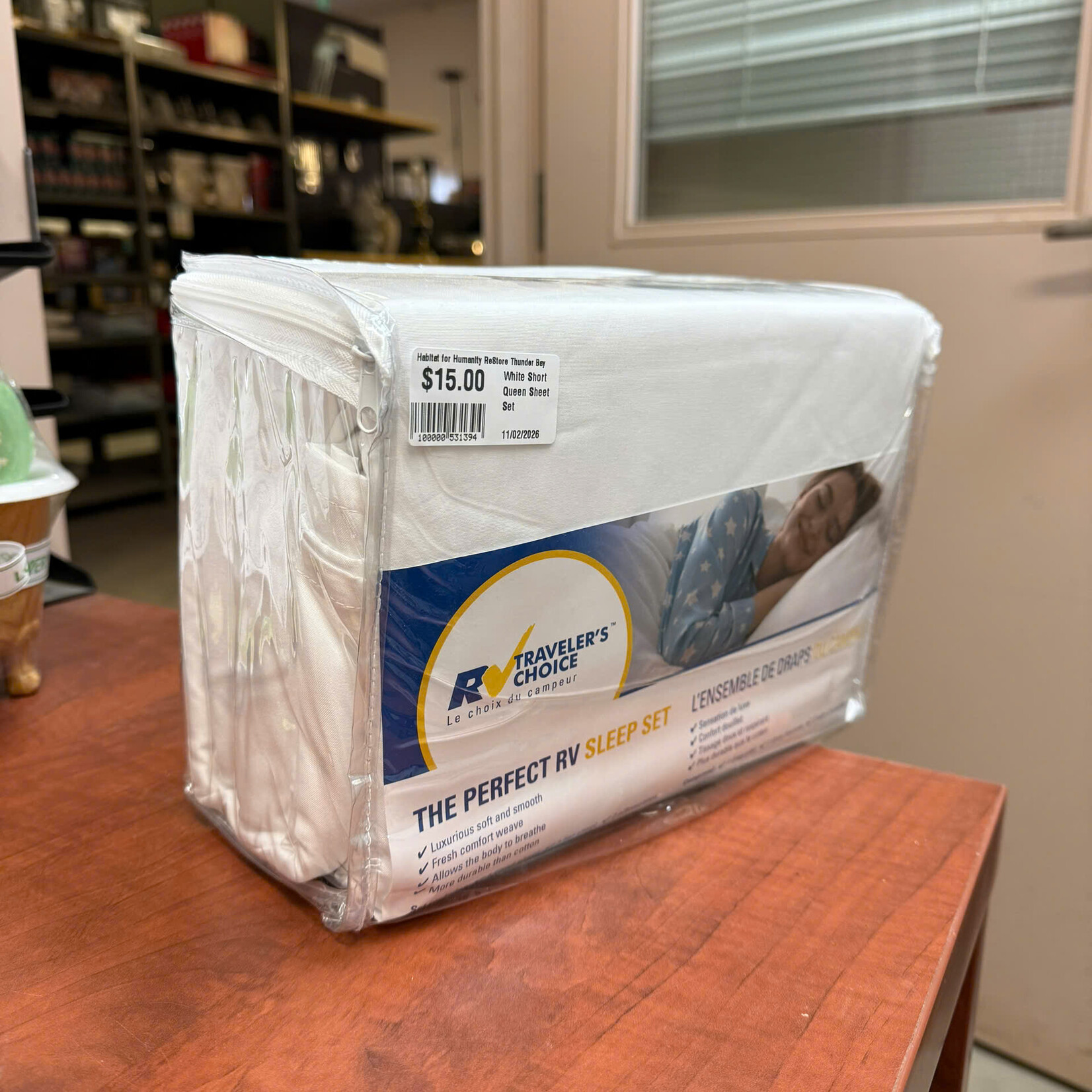 White Short Queen Sheet Set