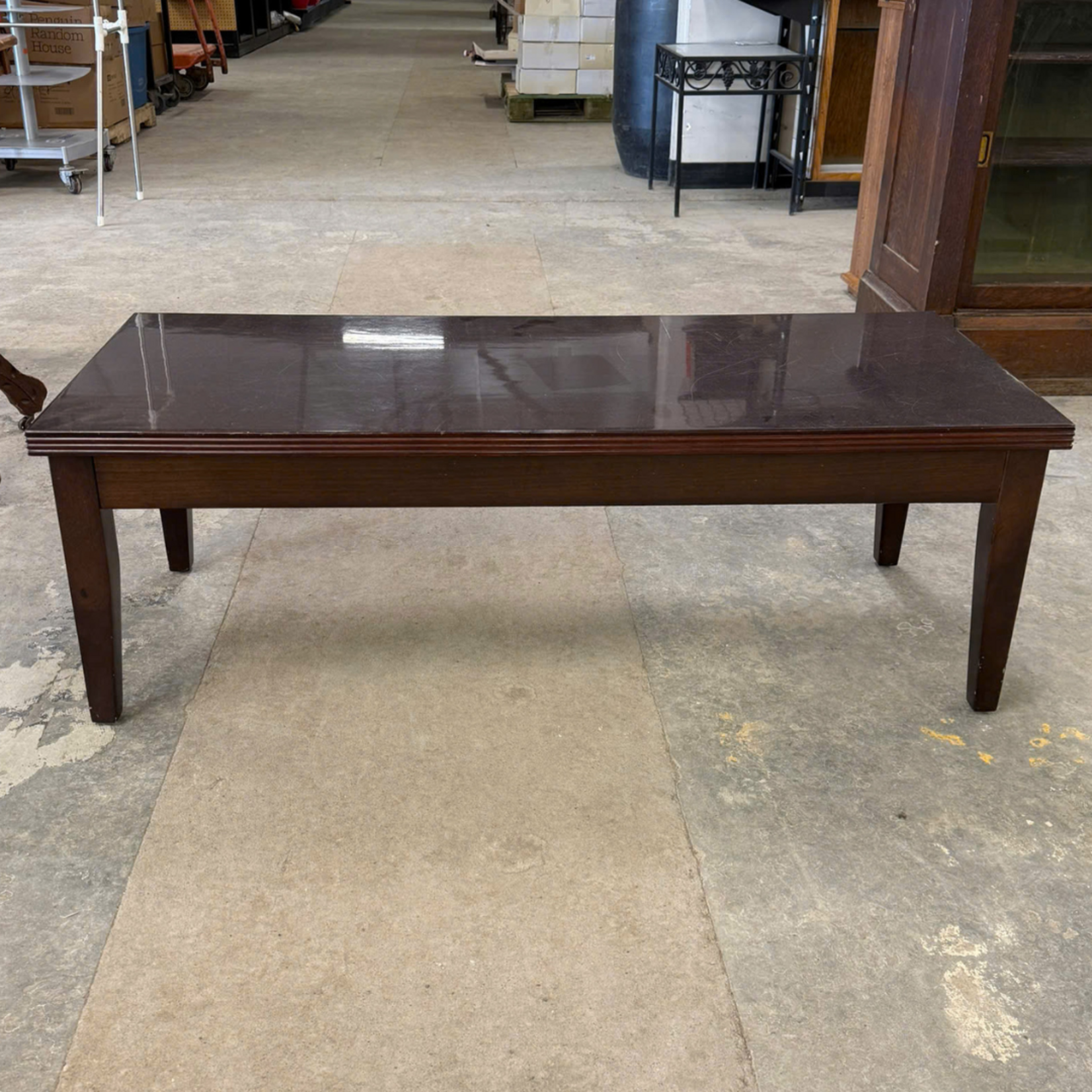 Glossy Dark Brown Coffee Table