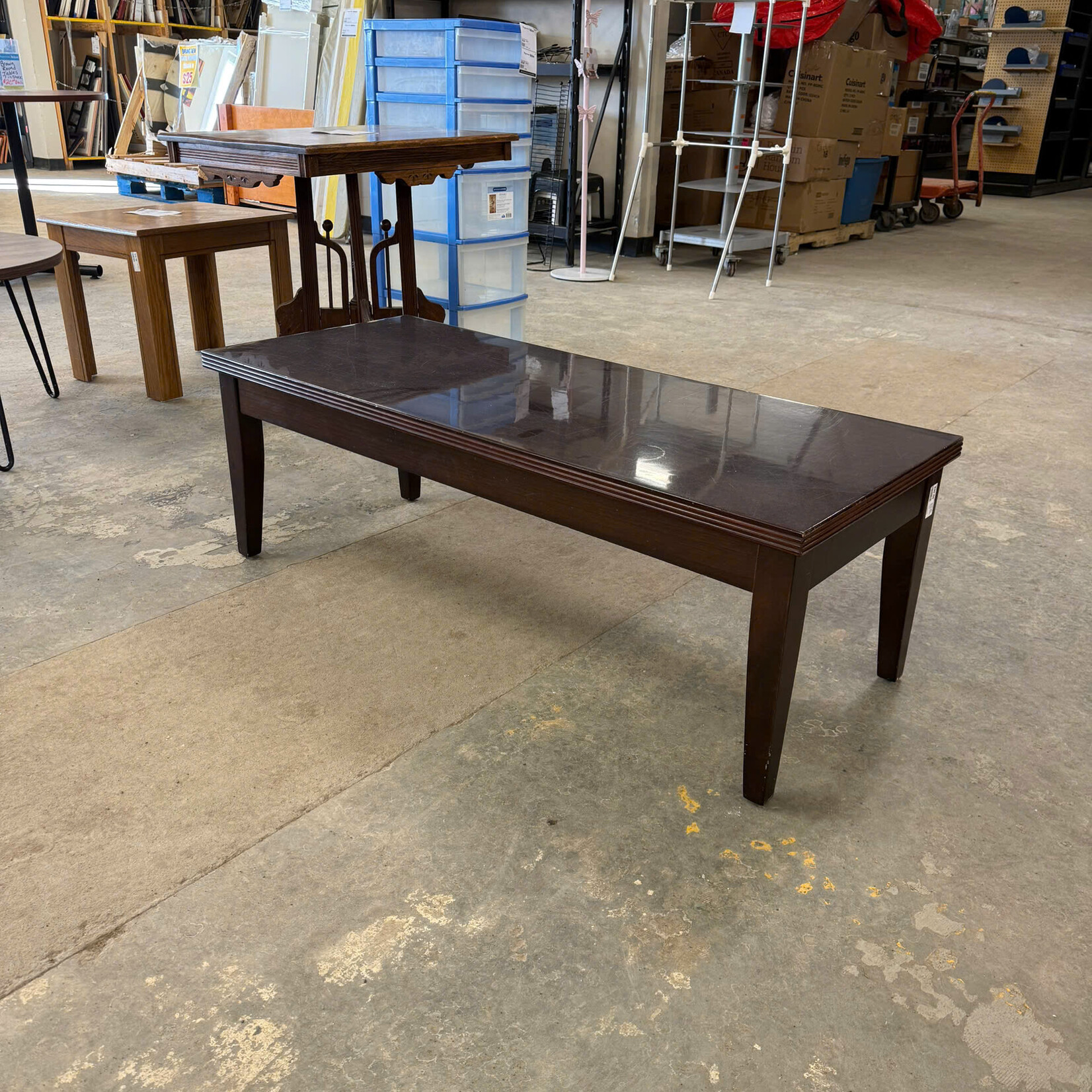 Glossy Dark Brown Coffee Table