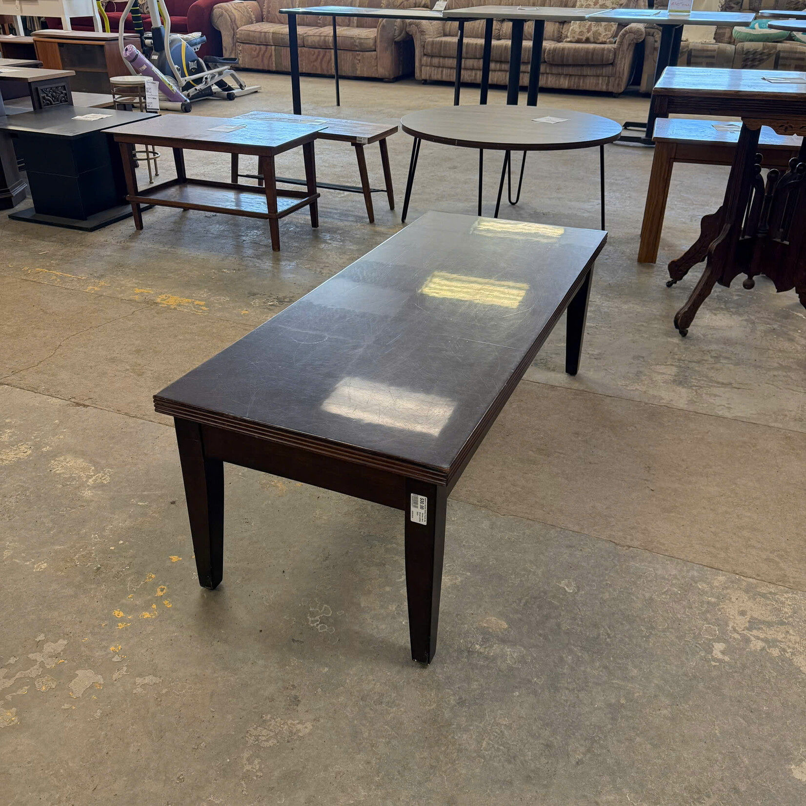 Glossy Dark Brown Coffee Table