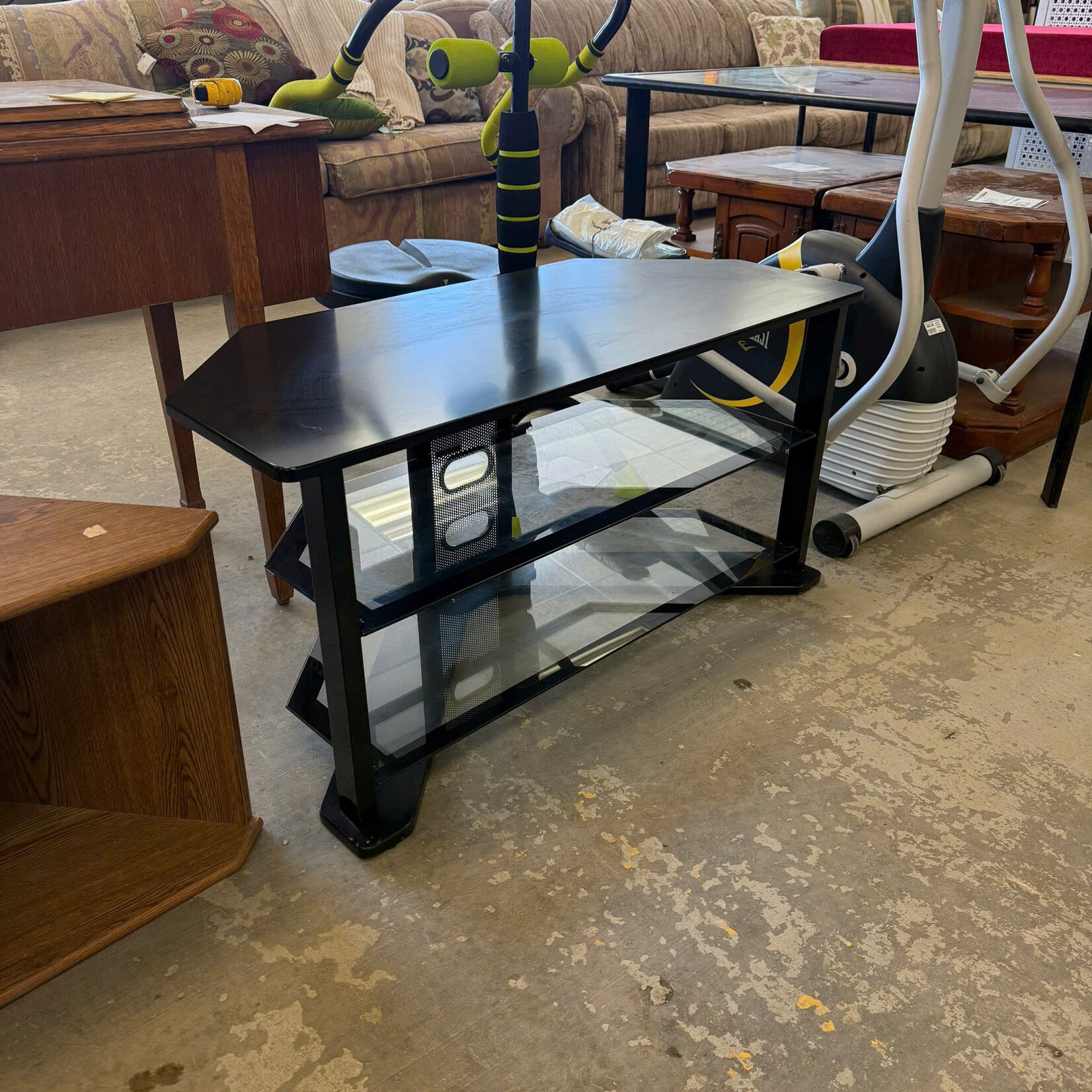 3 Tier Black TV Stand