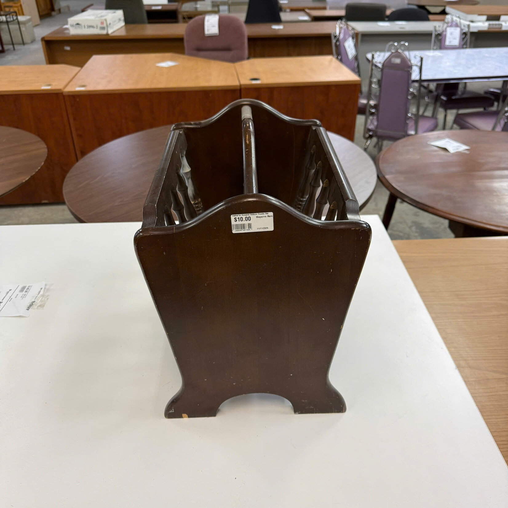 Vintage  Wooden Magazine Rack