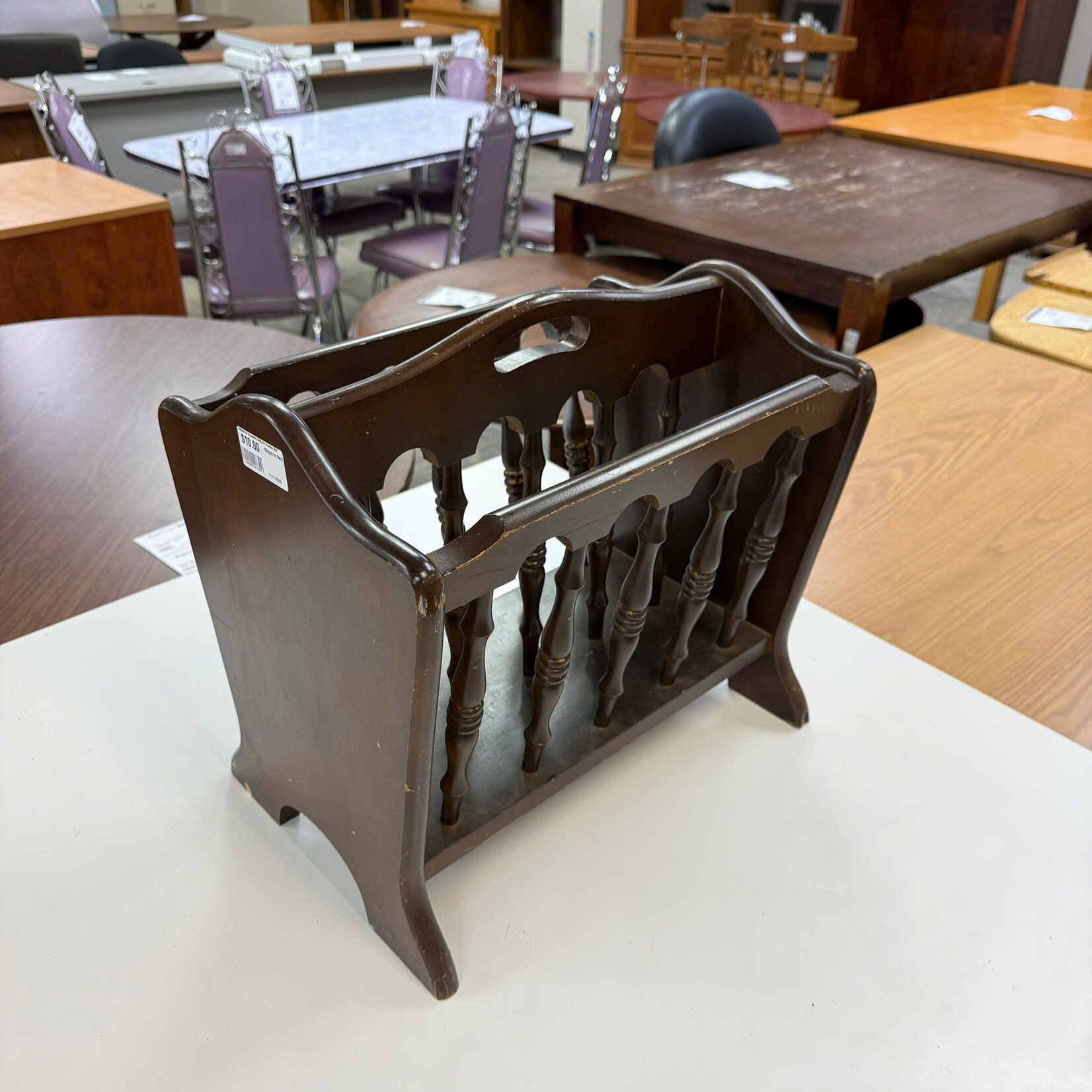 Vintage  Wooden Magazine Rack