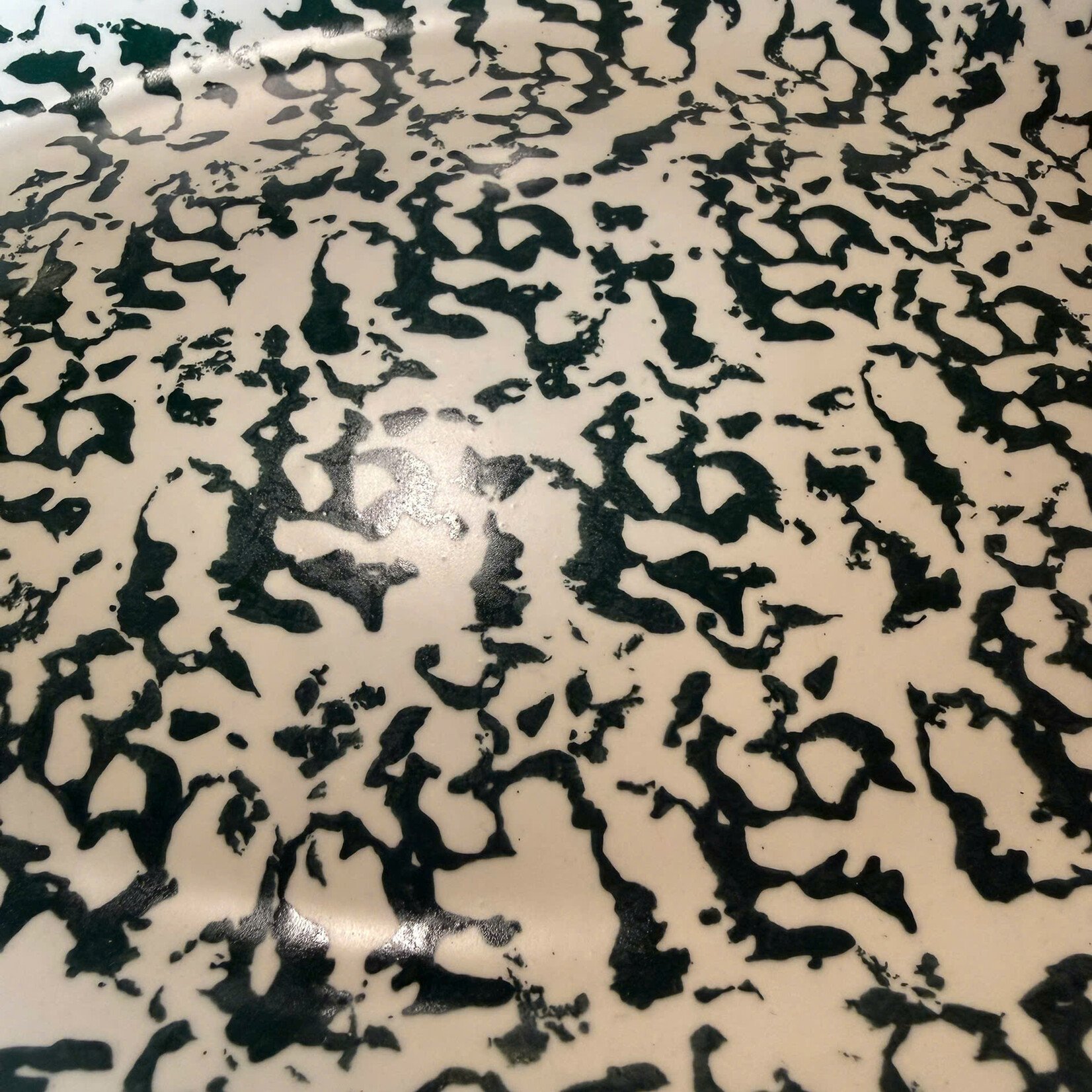 Green/White Oval Dish