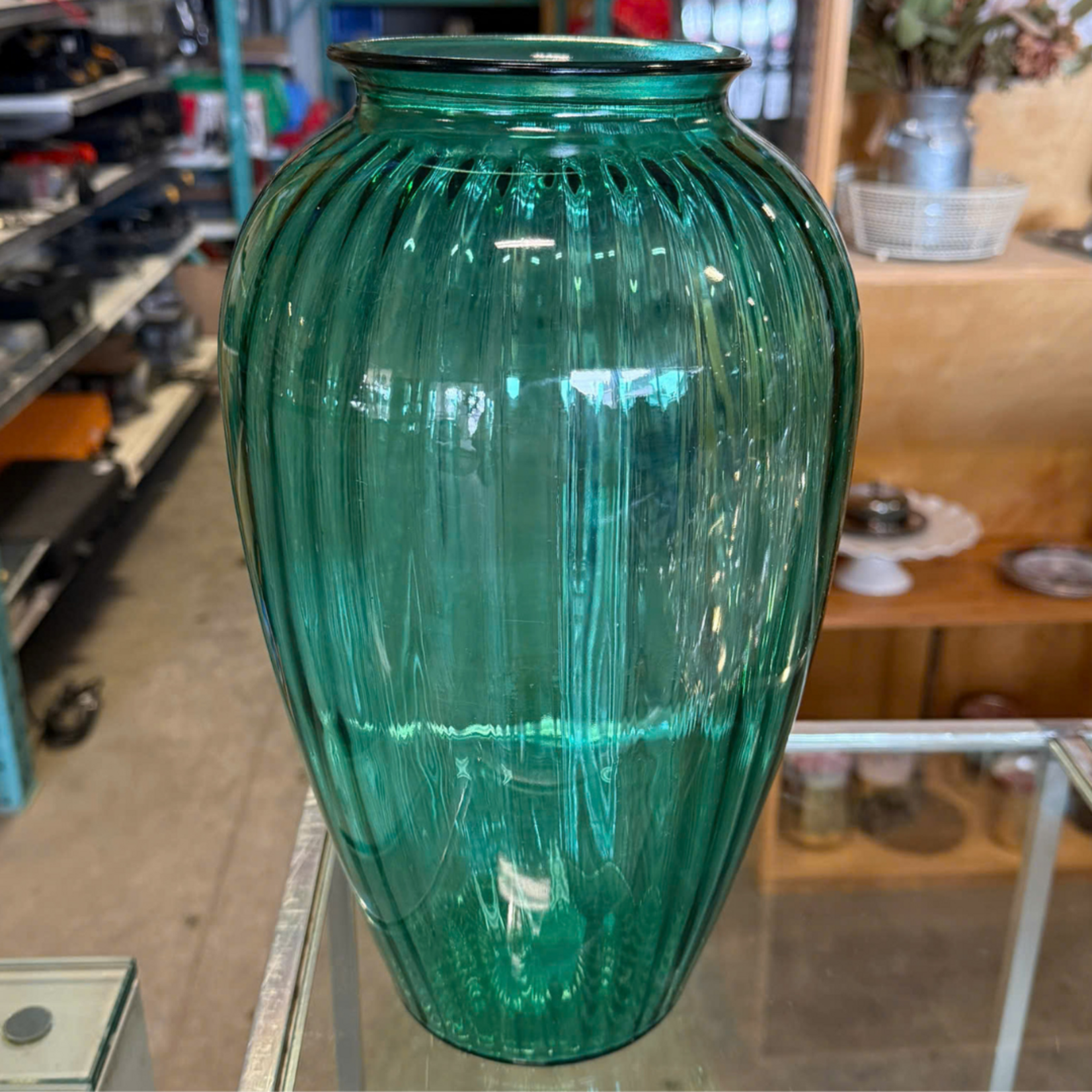 Glass Green Vase