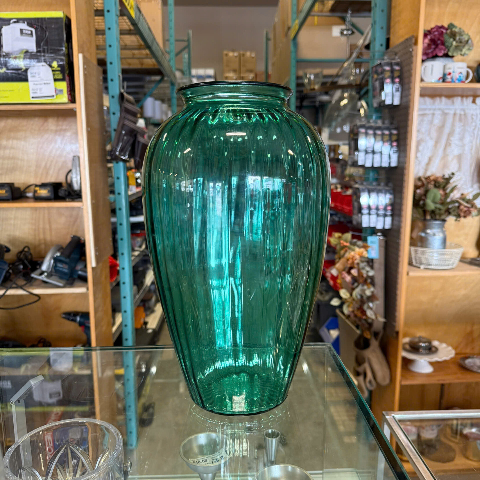Glass Green Vase