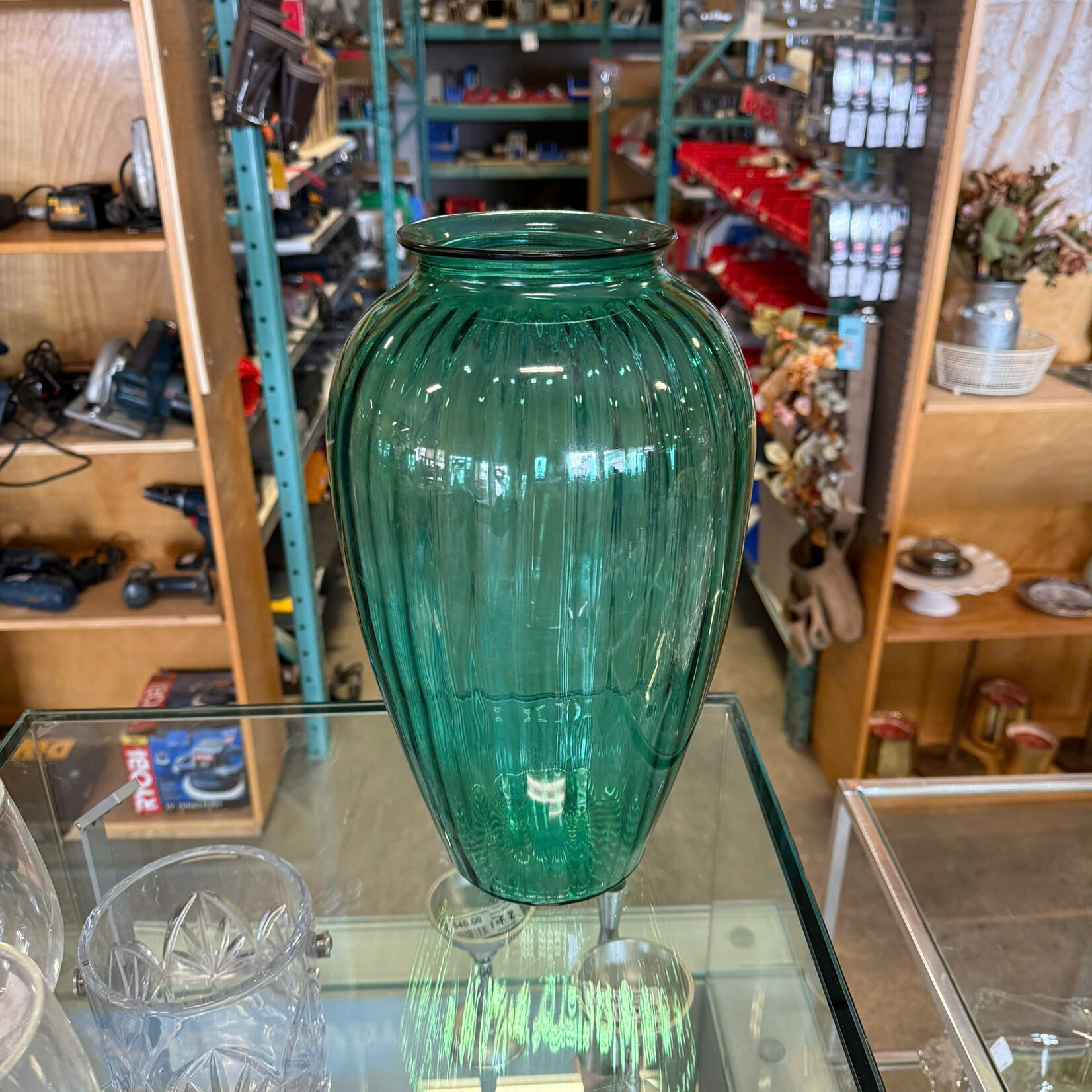Glass Green Vase