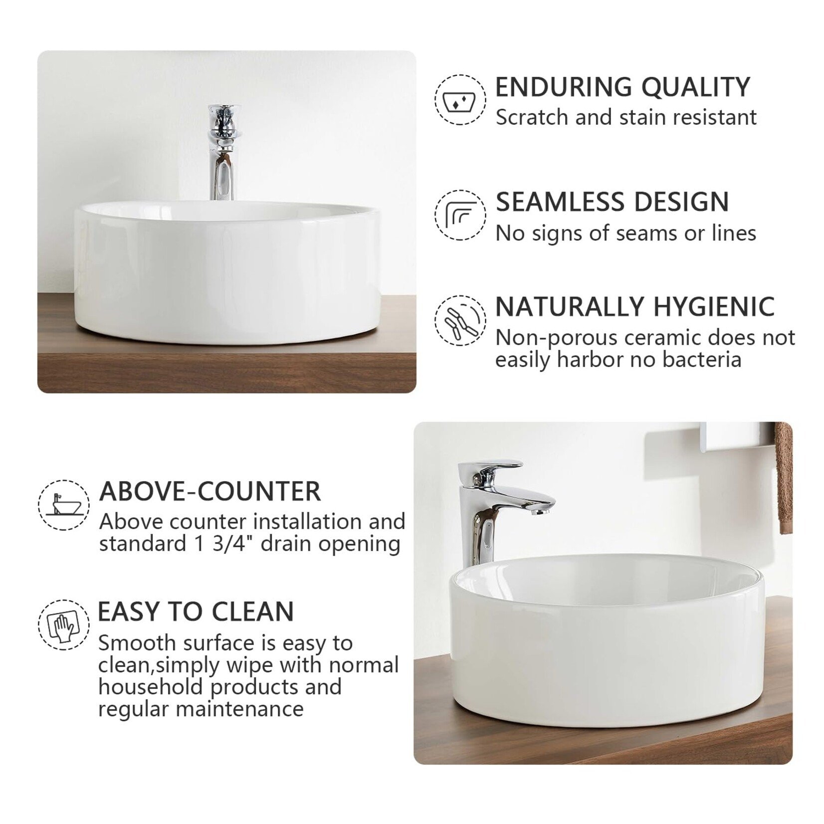 16" Circular Vessel Sink