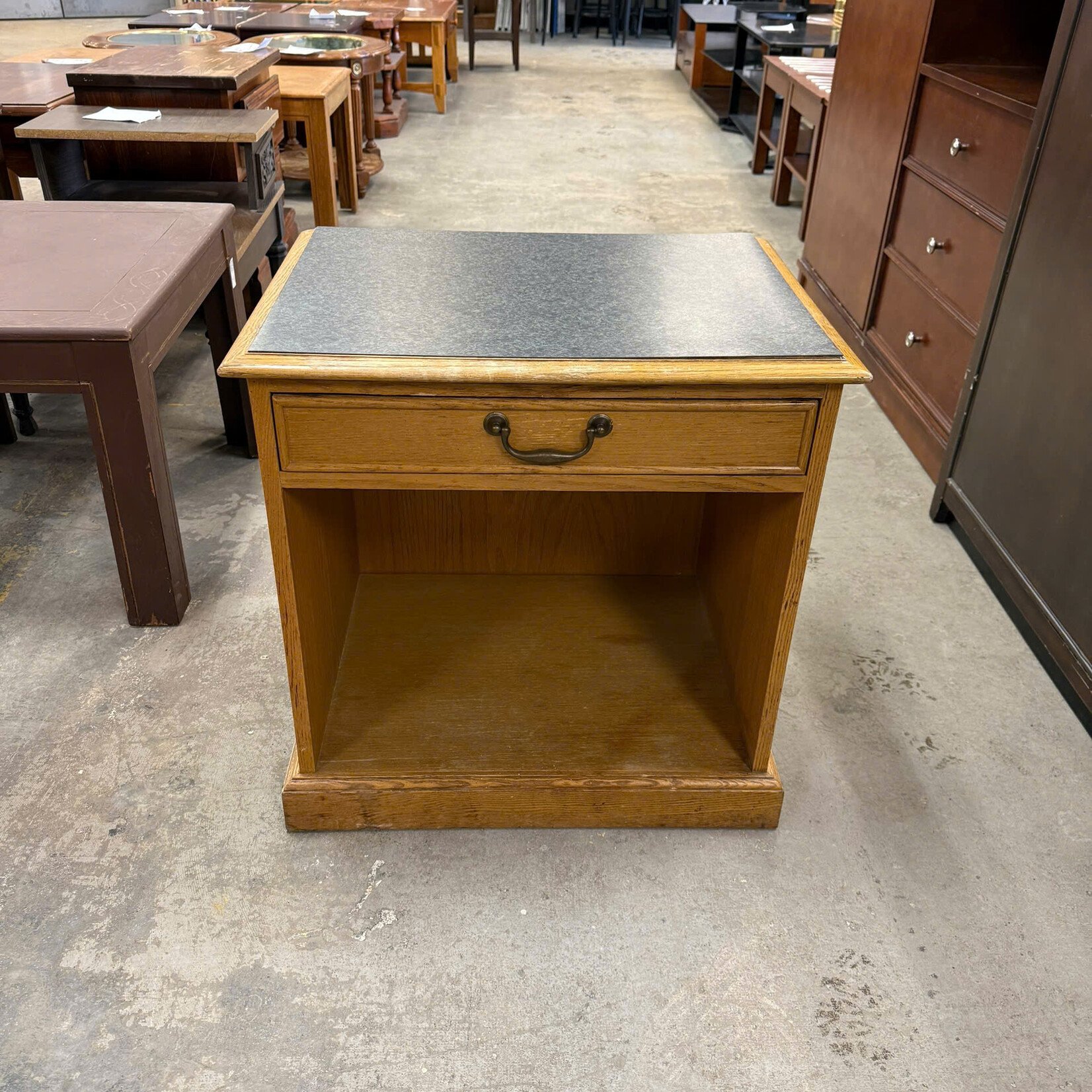 Faux Granite Top Nightstand